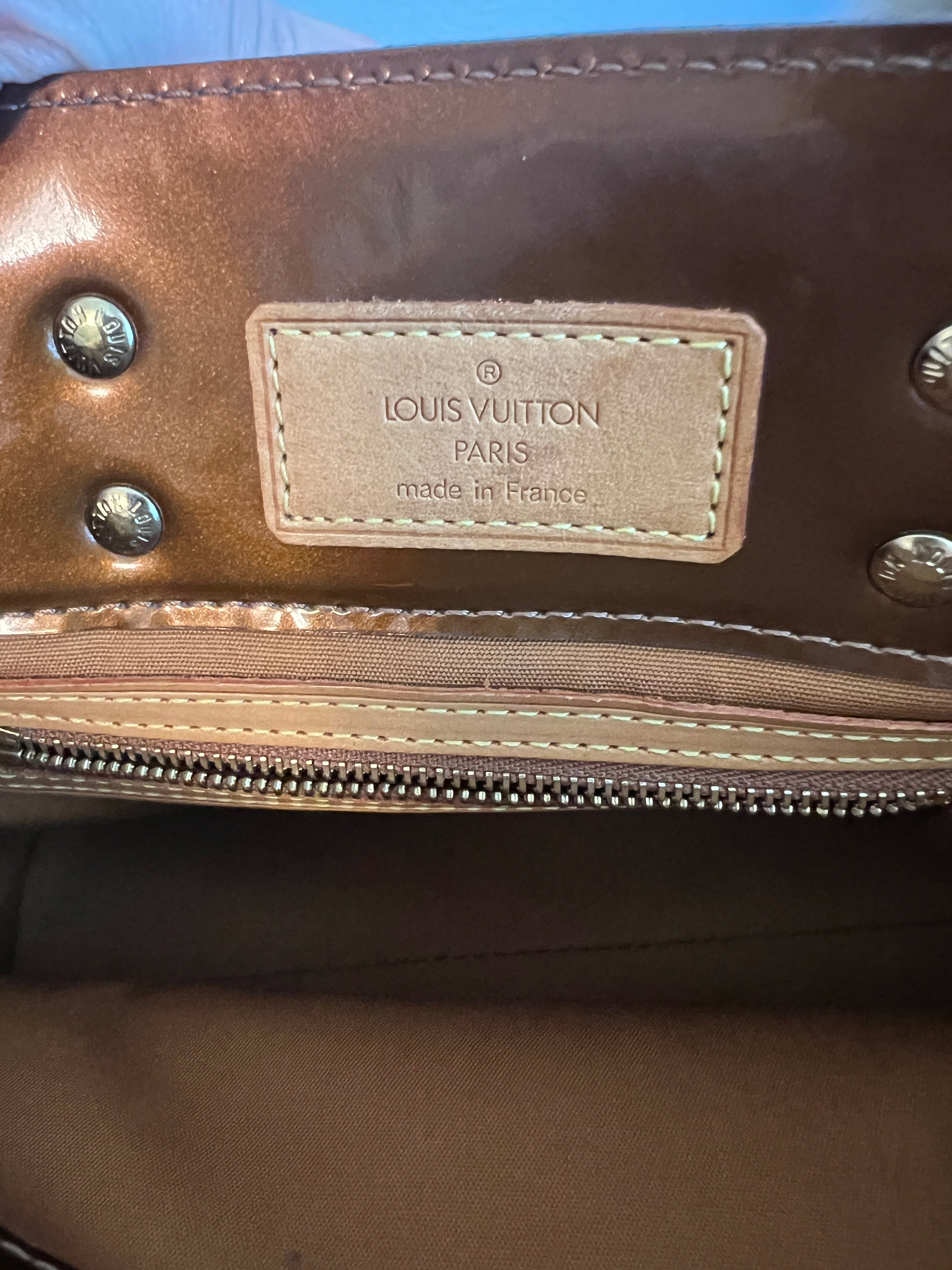 Louis Vuitton Vernis Reade PM Tote | Bronze Brown Patent Leather