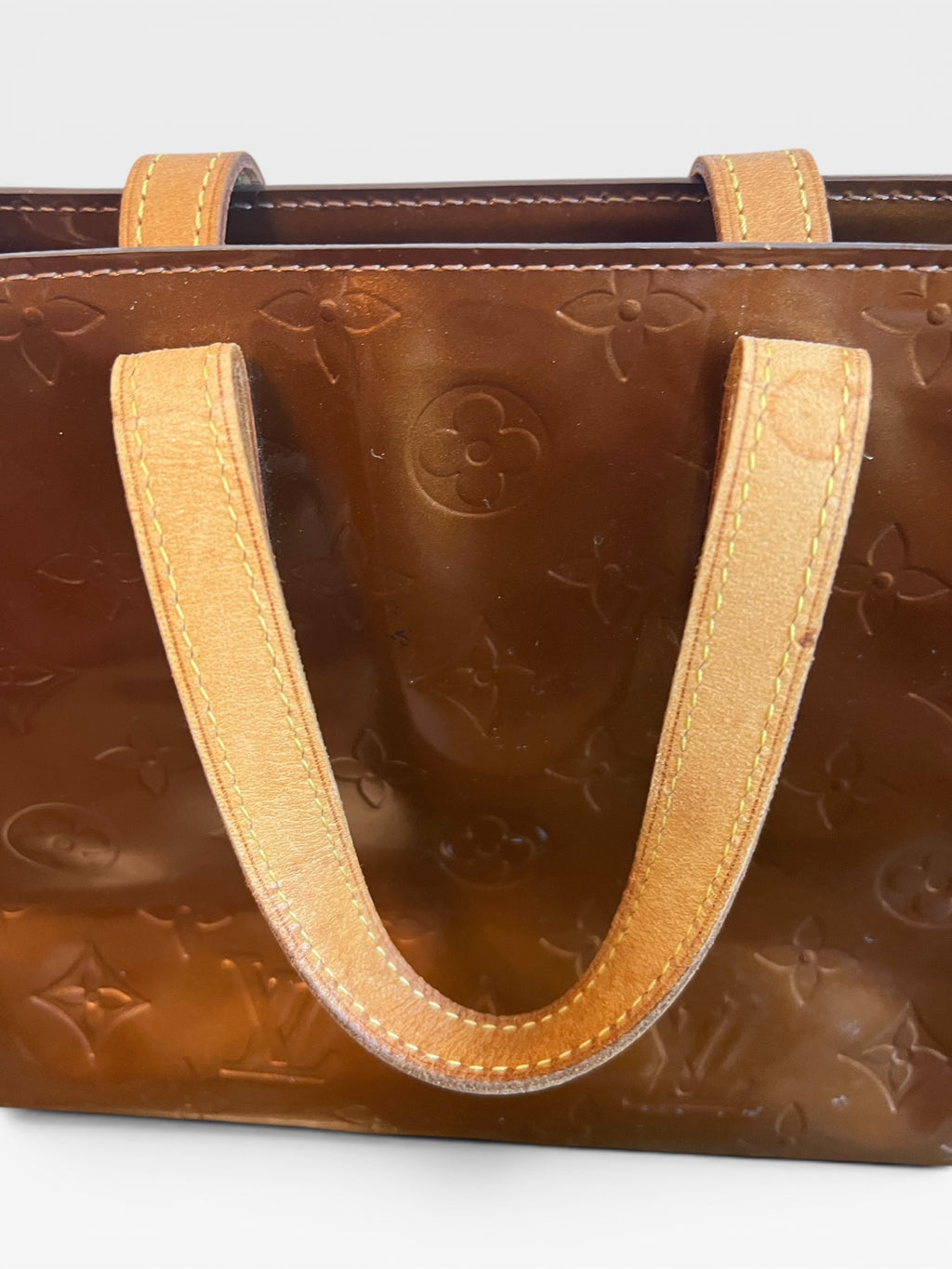 Louis Vuitton Vernis Reade PM Tote | Bronze Brown Patent Leather