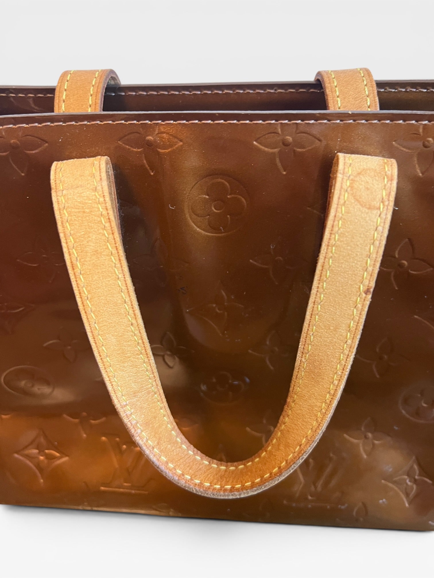 Louis Vuitton Vernis Reade PM Tote | Bronze Brown Patent Leather