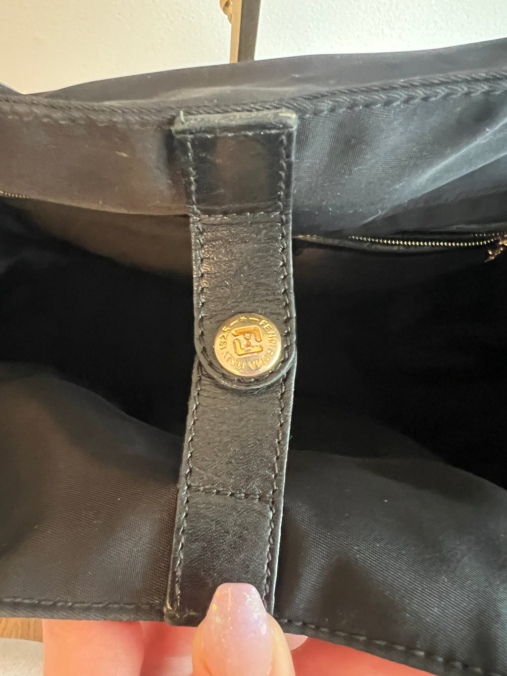 Fendi Black Nylon Tote