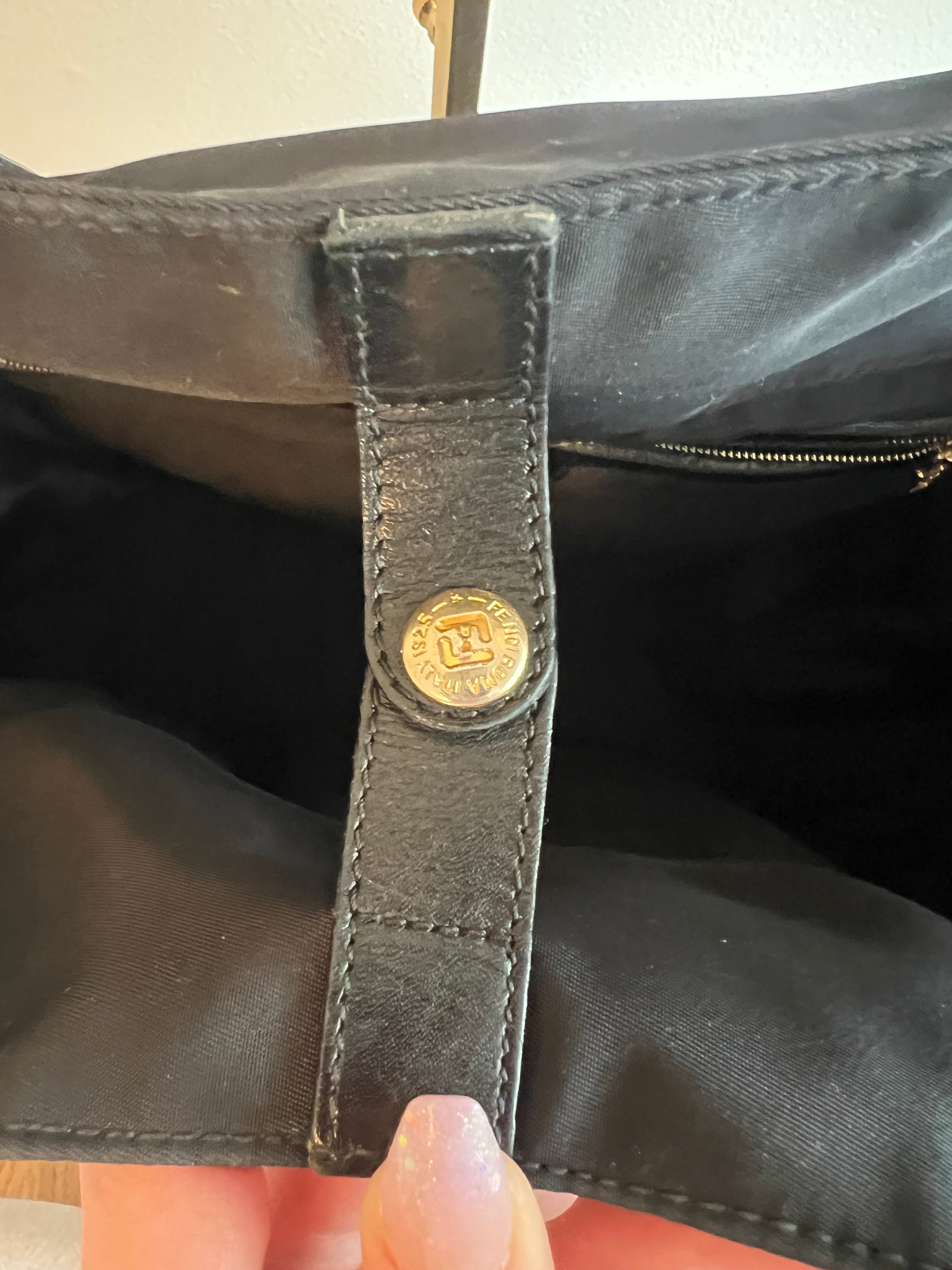 Fendi Black Nylon Tote