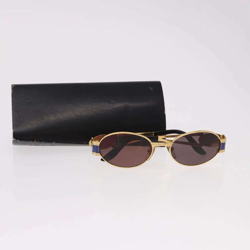 Fendi SL 7040 Sunglasses — Gold & Navy Enamel, Made in Italy - Vintage