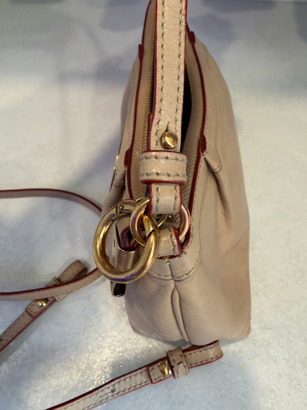 Chloé Beige Leather Shoulder Bag