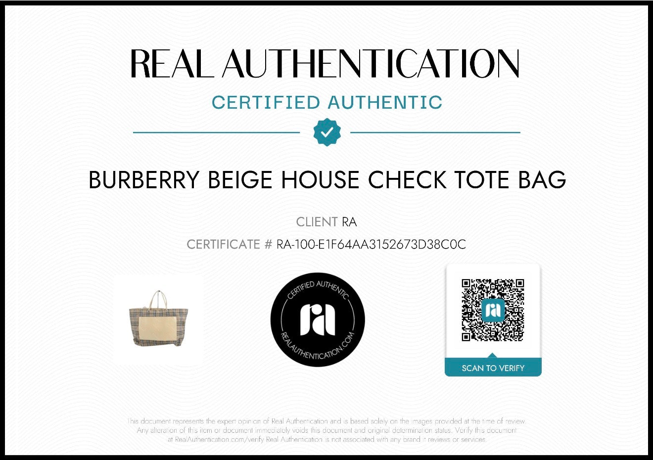 Burberry Nova Check Large Tote Bag with Cream Leather Panel