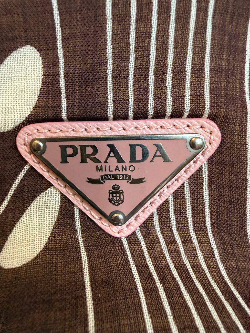 Prada 2WAY Printed Canvas Floral Tote Bag