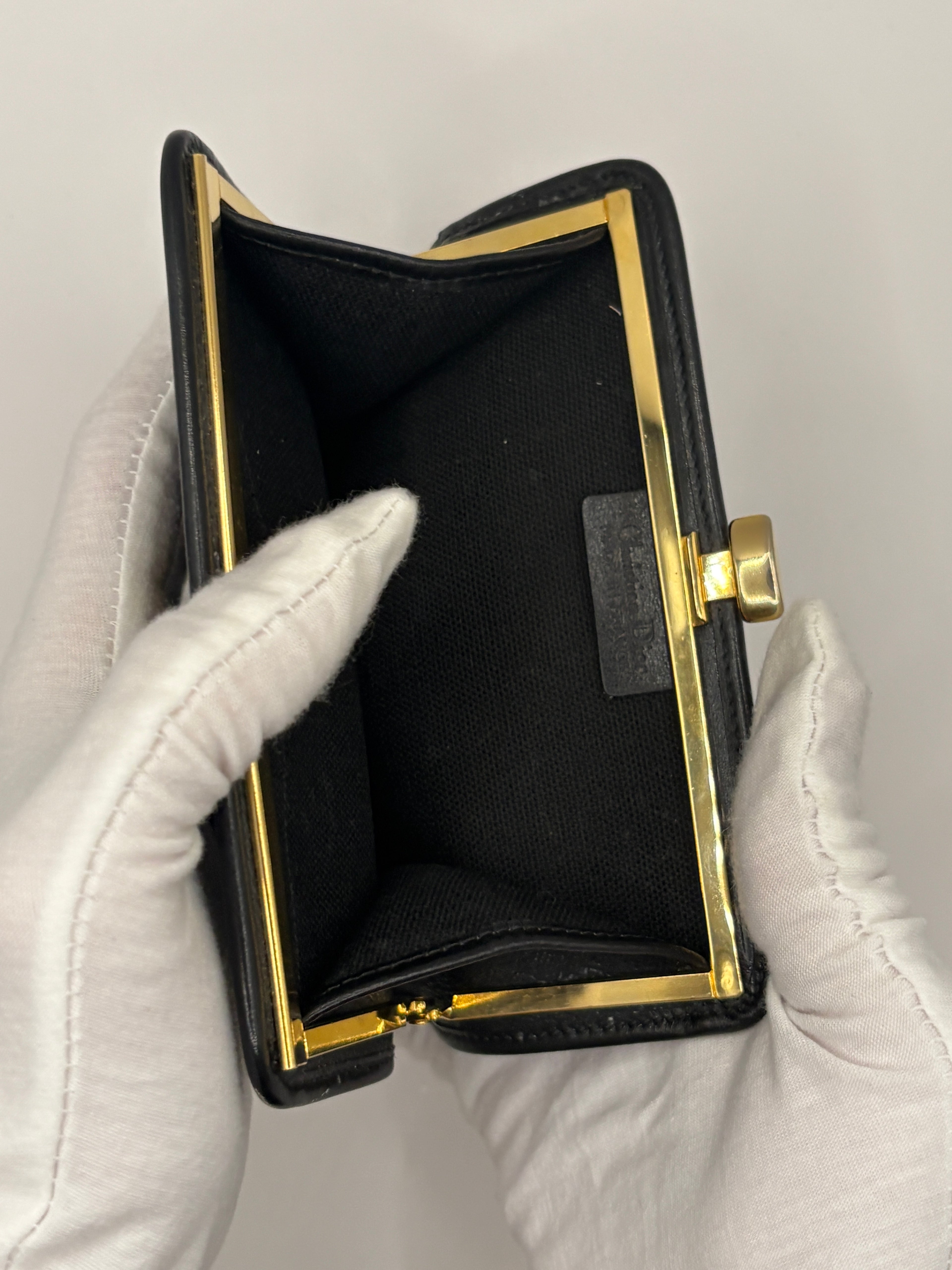 Dior Black Trotter Kisslock Wallet