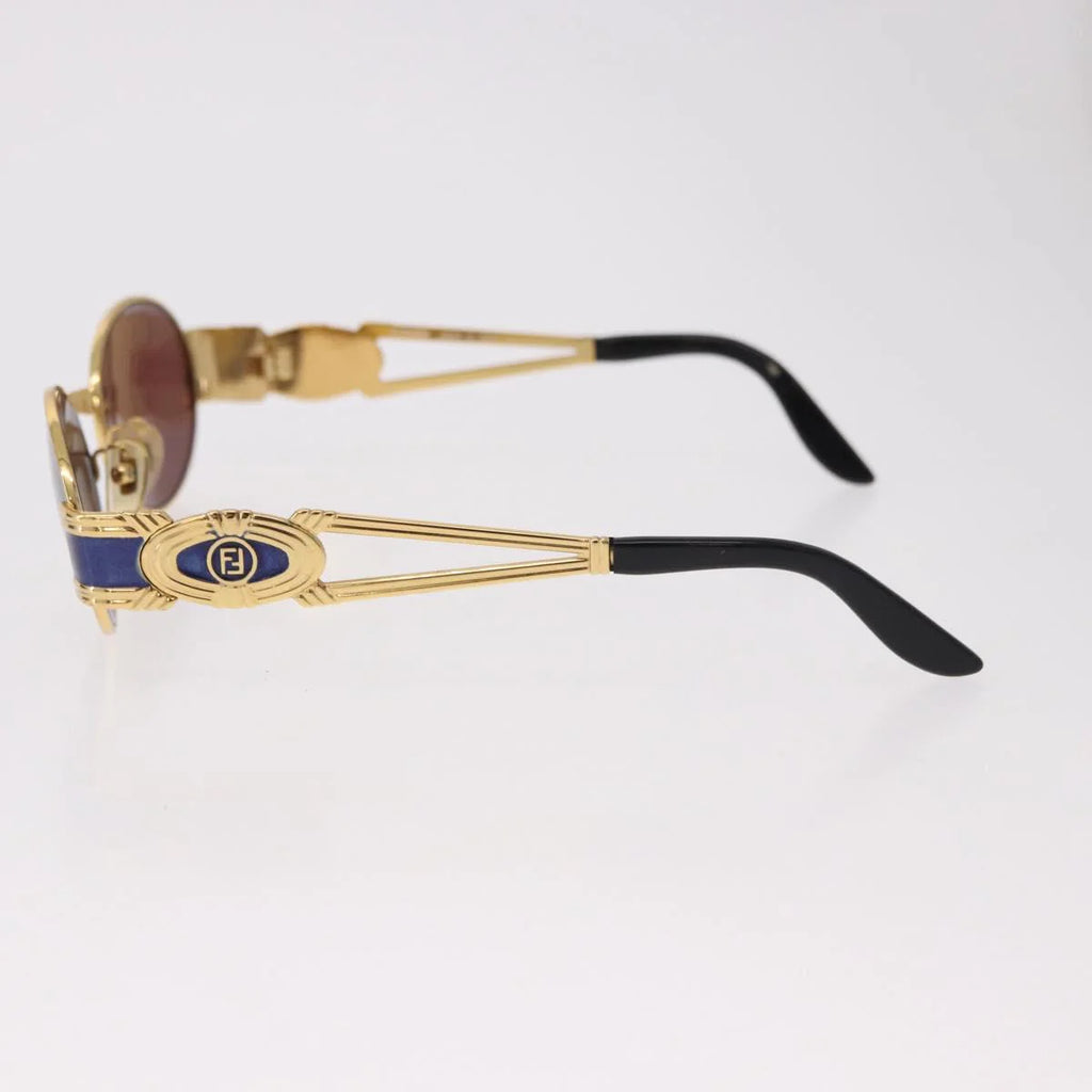 Fendi SL 7040 Sunglasses — Gold & Navy Enamel, Made in Italy - Vintage