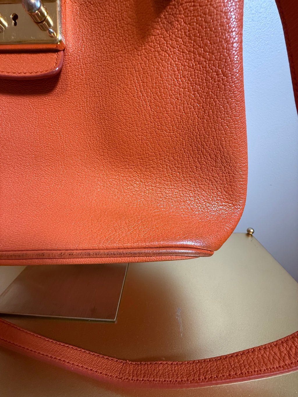 Miu Miu Madras Push-Lock Tote