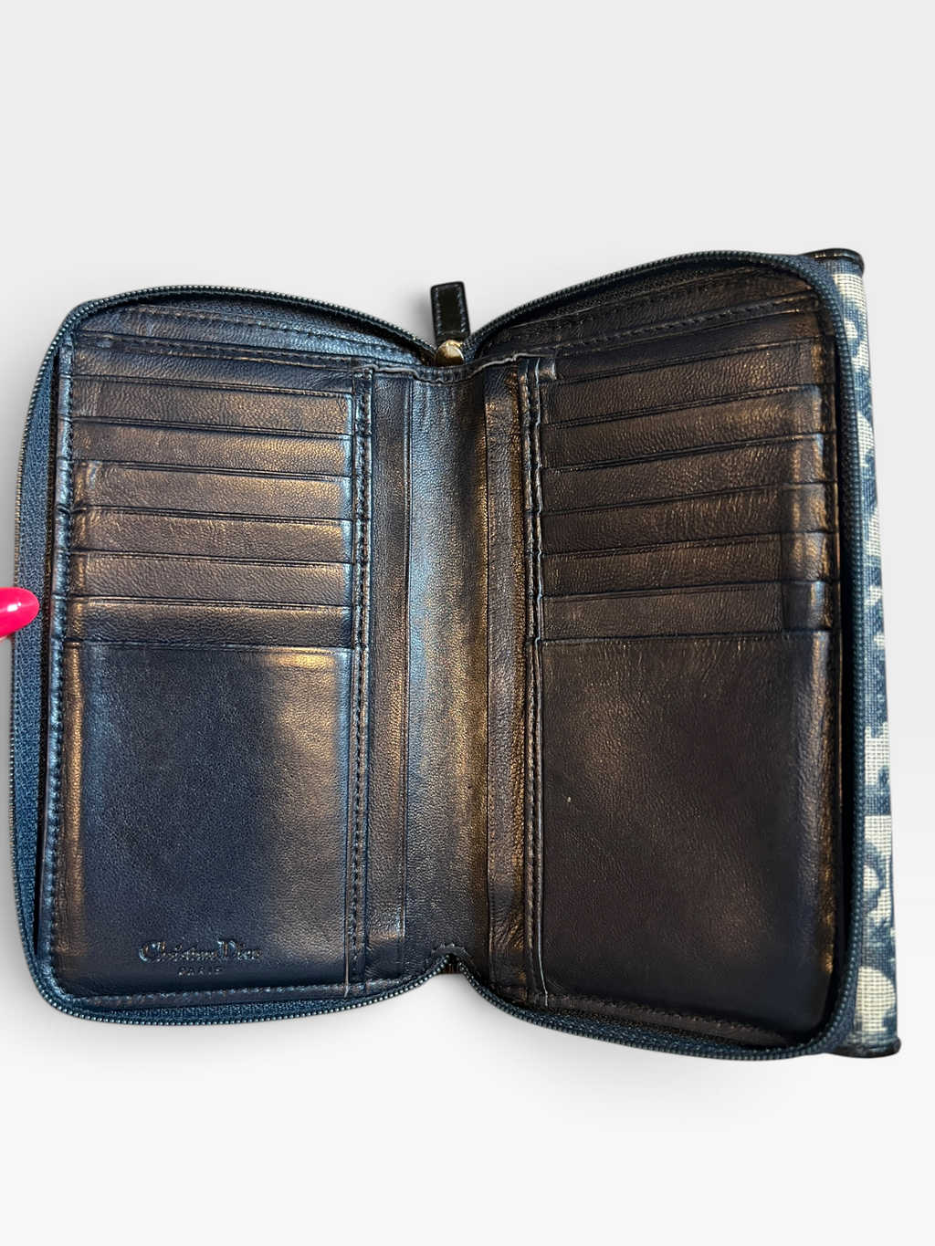 Christian Dior Trotter Saddle Long Wallet – Navy