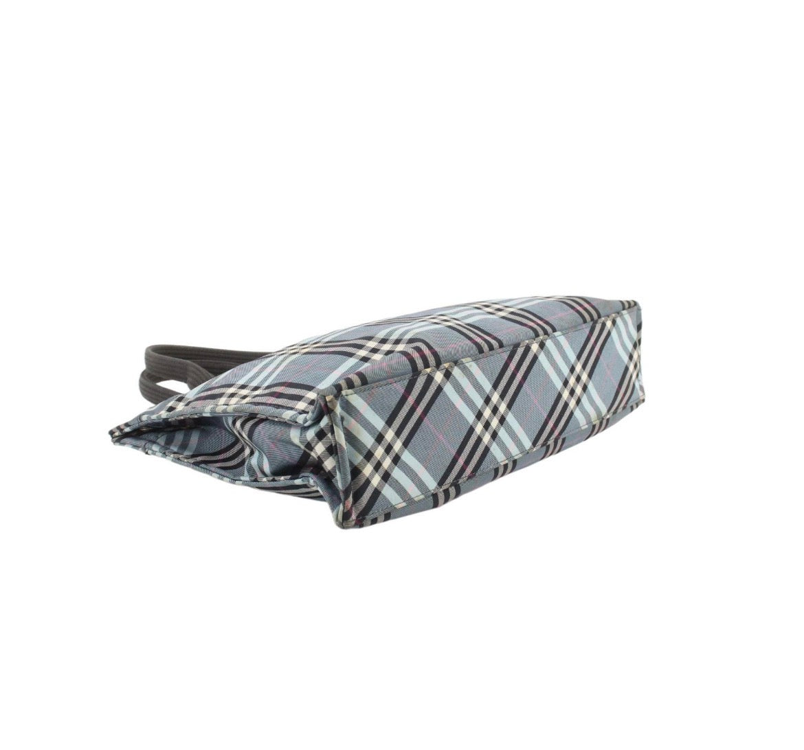 Burberry Blue House Check Tote Bag