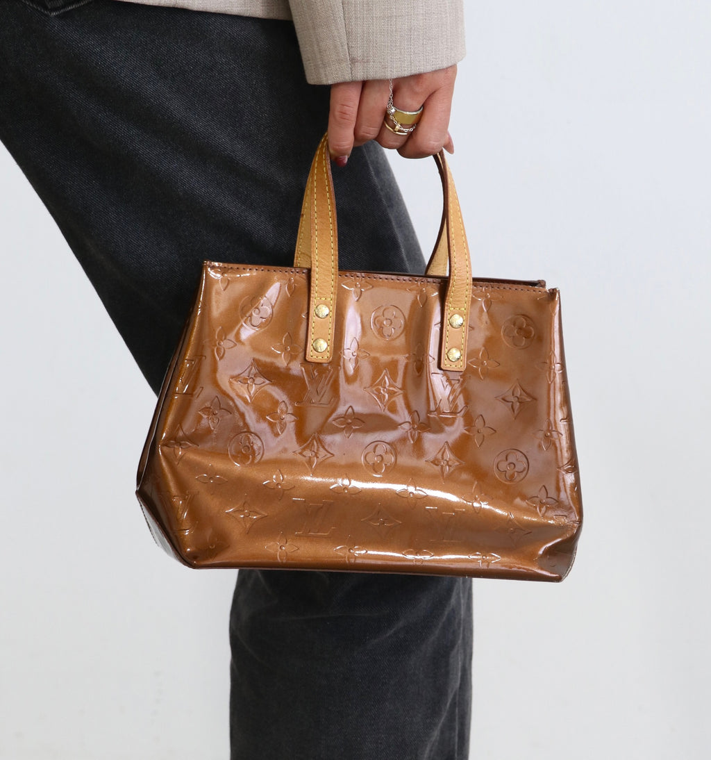 Louis Vuitton Vernis Reade PM Tote | Bronze Brown Patent Leather