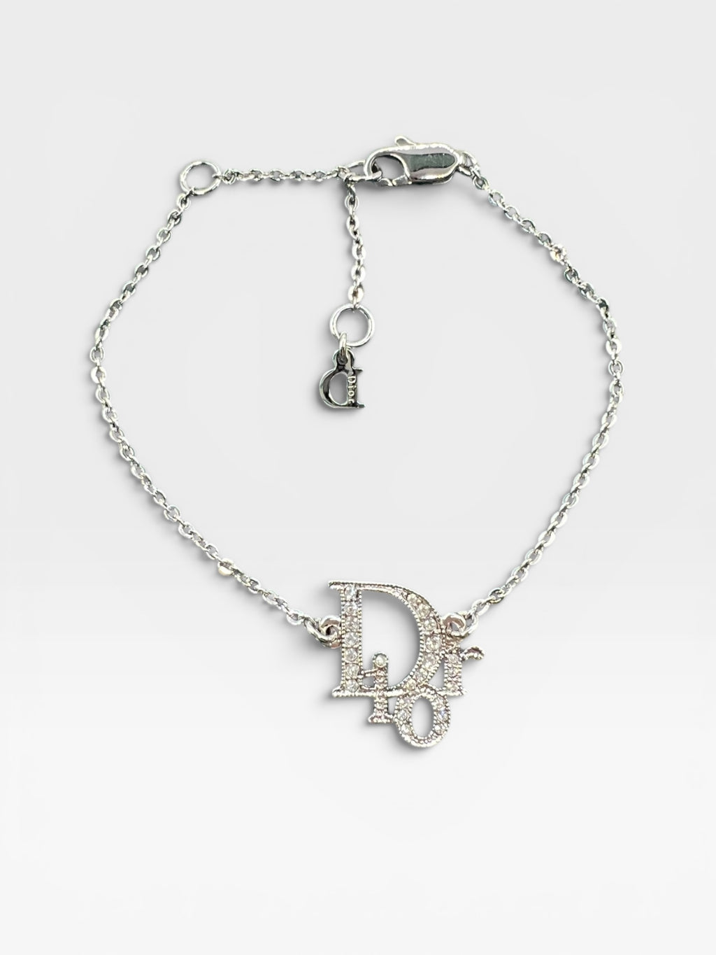 Christian Dior Rhinestone Logo Bracelet