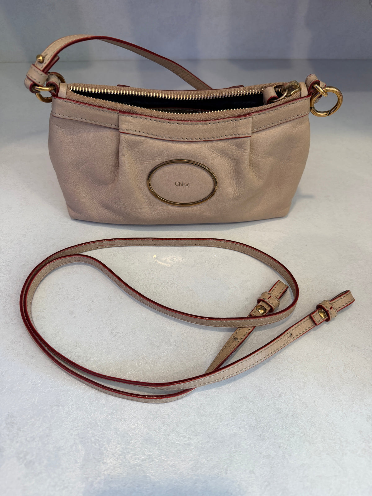 Chloé Beige Leather Shoulder Bag