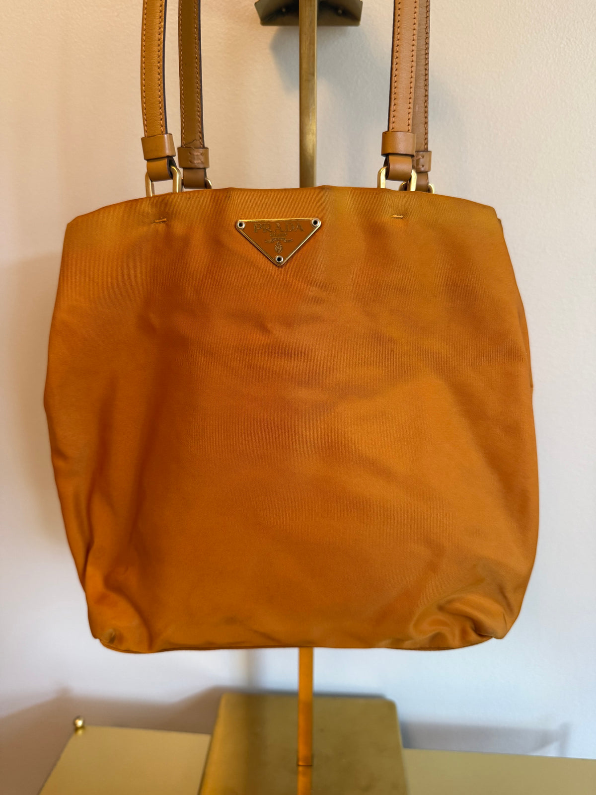 Prada Tessuto Tote — Marigold Orange Nylon