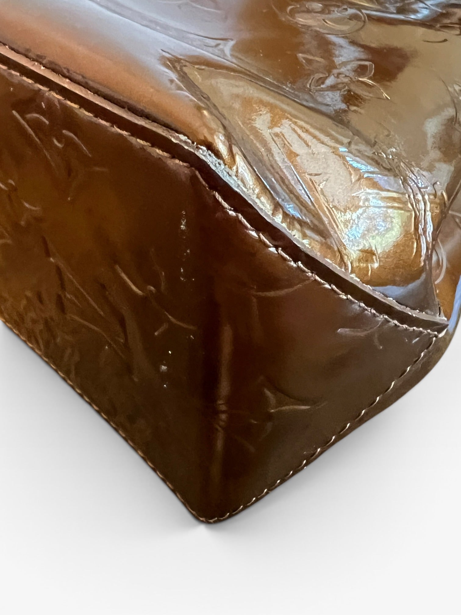Louis Vuitton Vernis Reade PM Tote | Bronze Brown Patent Leather