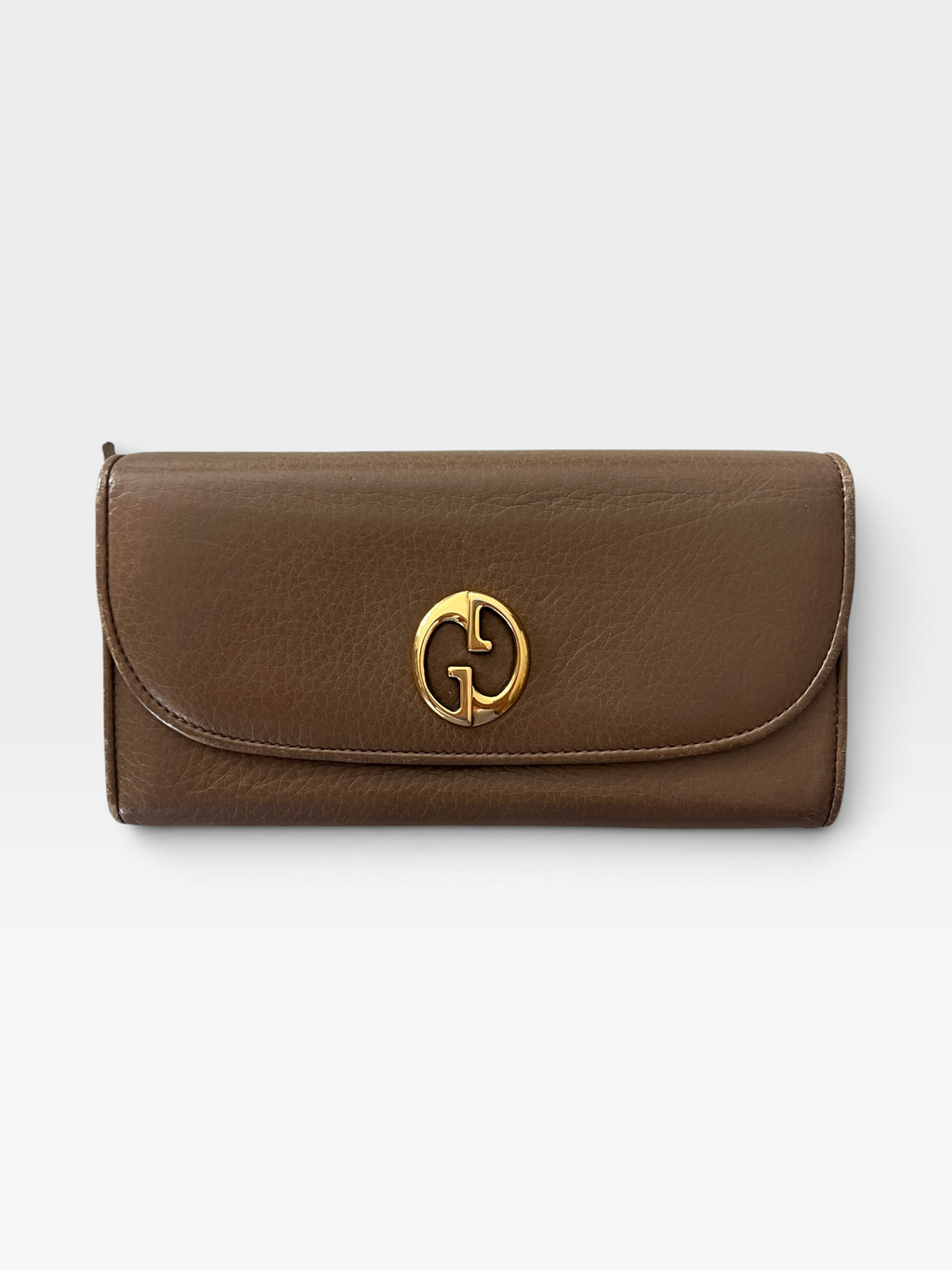 Gucci Interlocking GG Continental Wallet – Taupe Leather