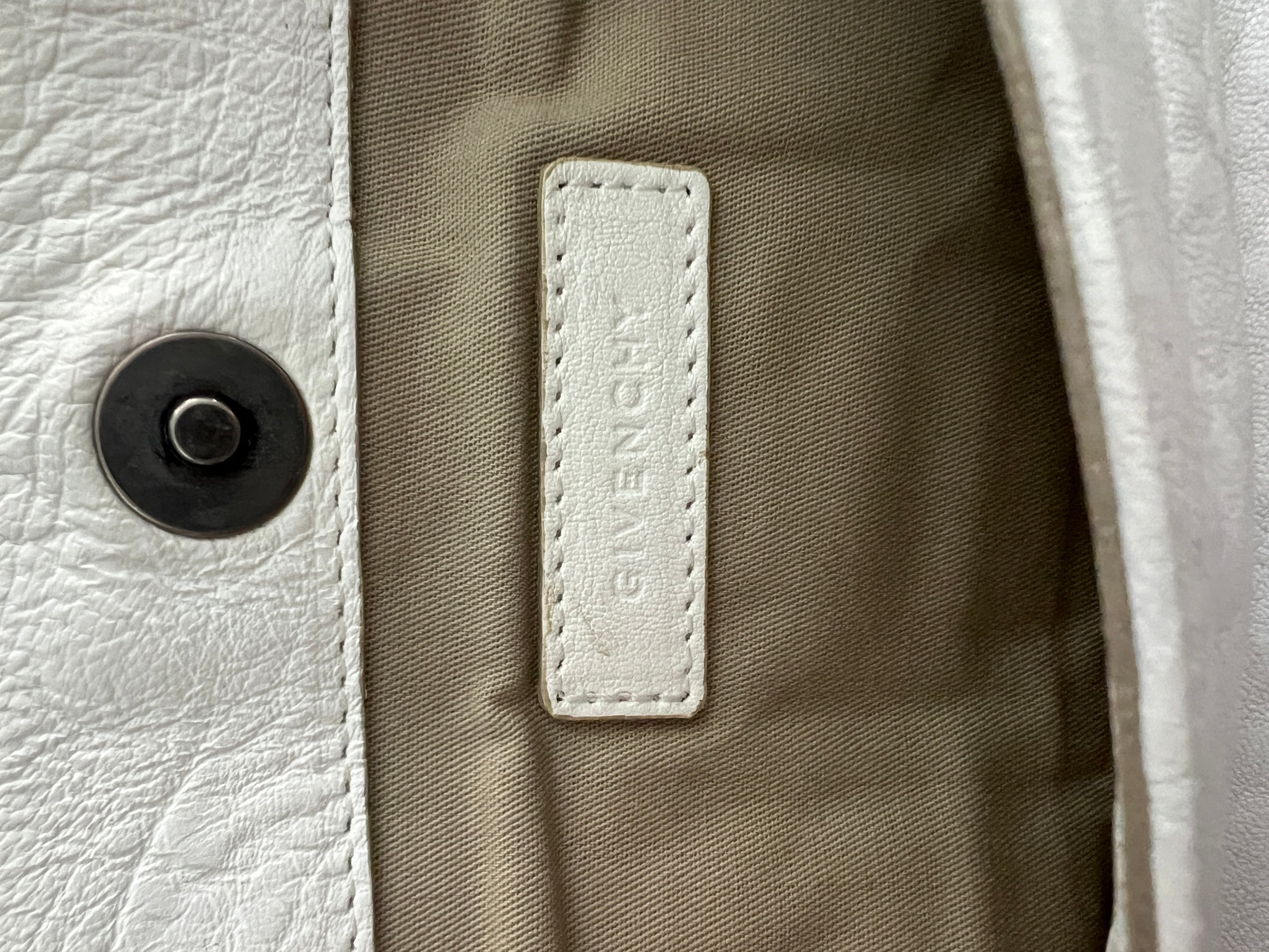 Givenchy White Leather Foldover Wallet Clutch