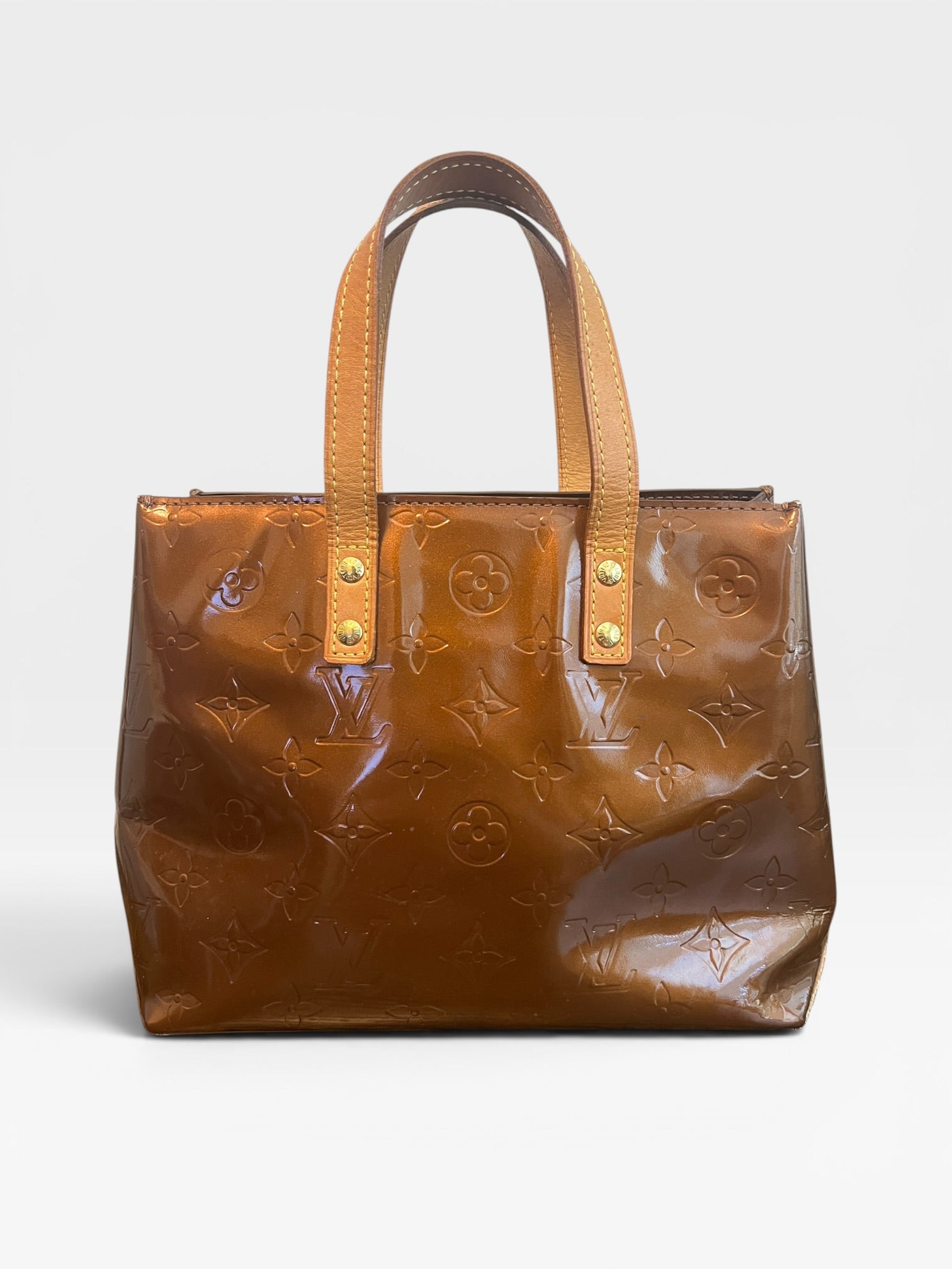 Louis Vuitton Vernis Reade PM Tote | Bronze Brown Patent Leather