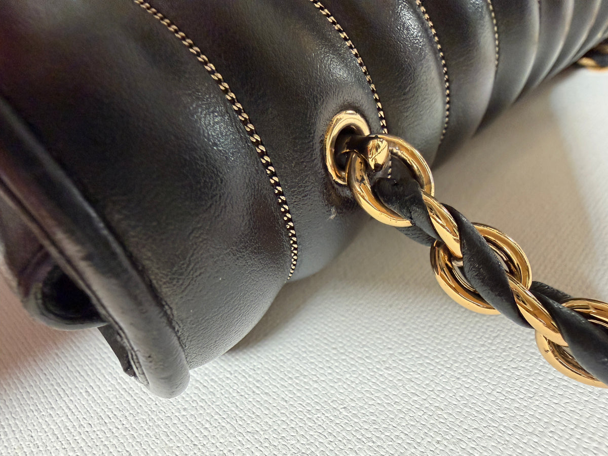 Ferragamo Quilted Leather Chain Shoulder Bag