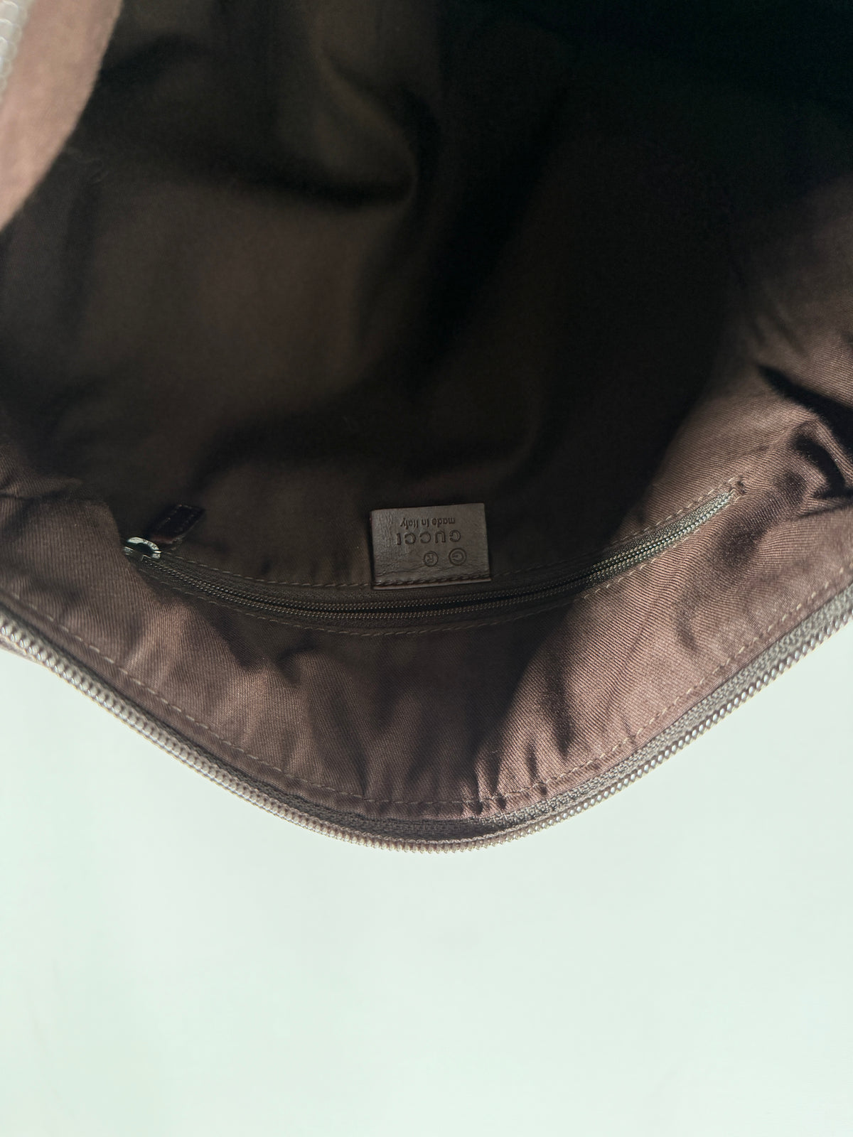 Gucci Monogram Hobo Canvas Shoulder Bag