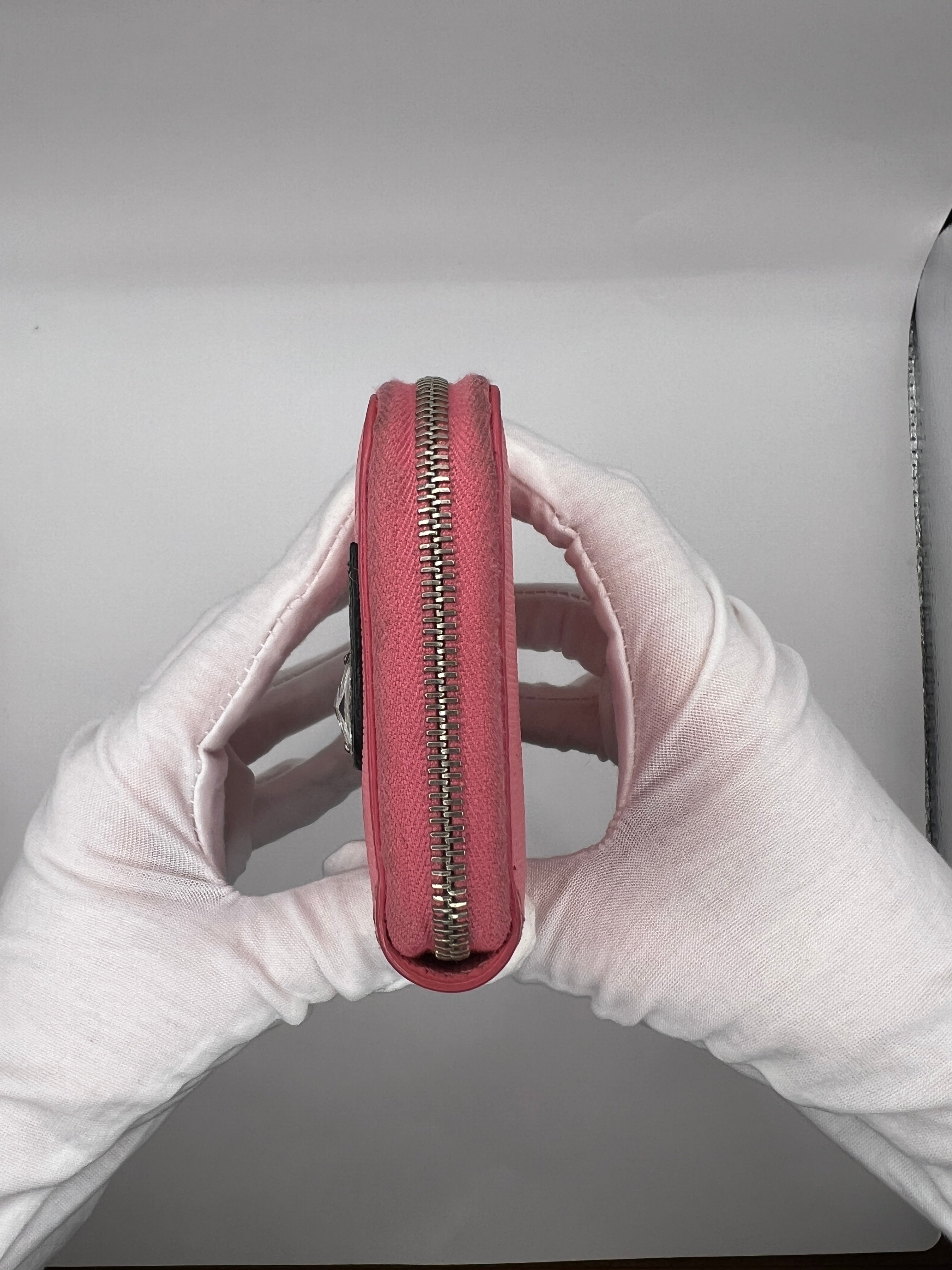 Fendi Pink Monster Eyes Compact Leather Wallet