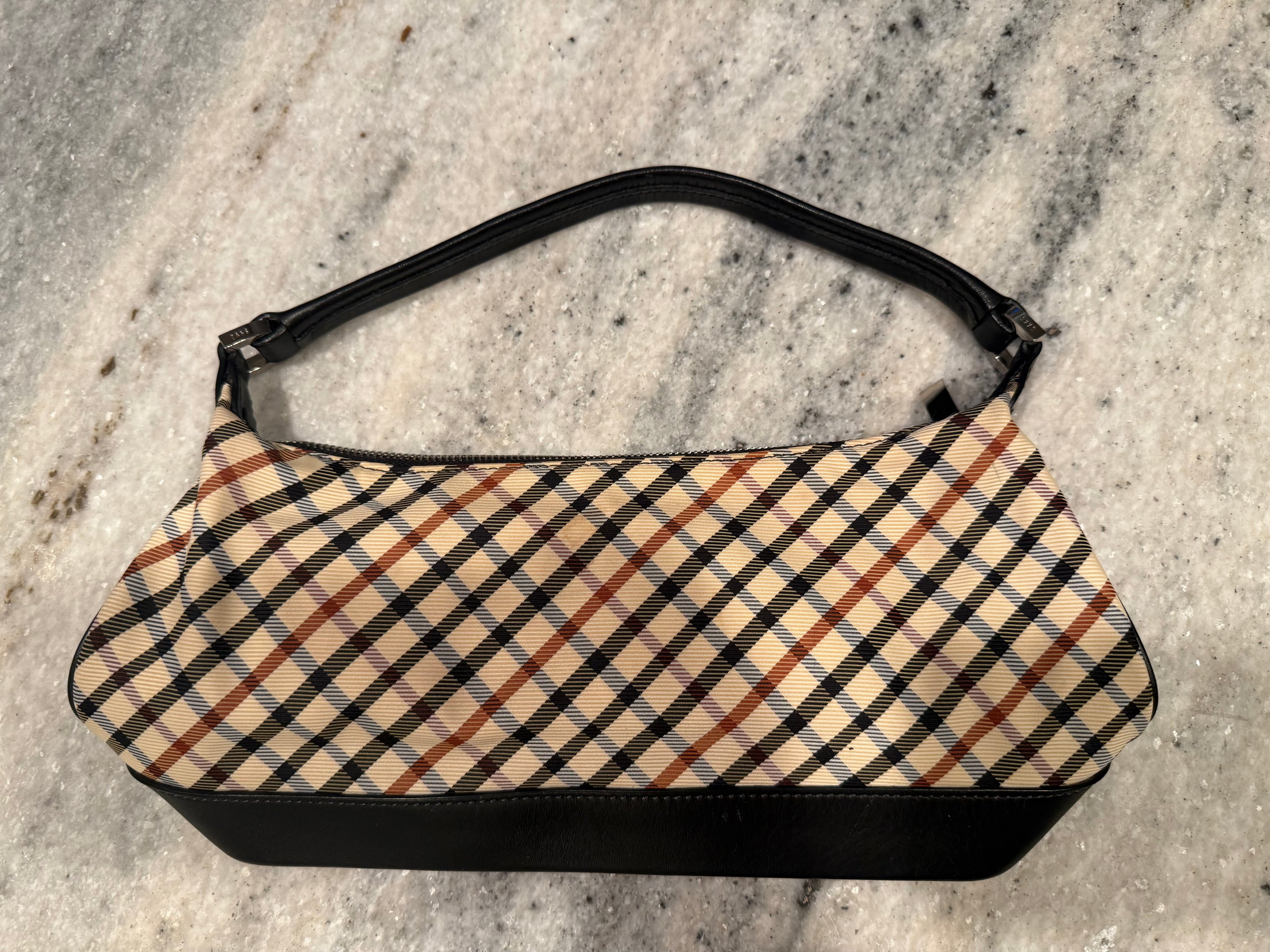 Daks Vintage House Check Shoulder Bag