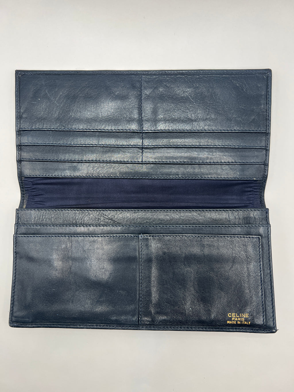 Céline Macadam Denim Horse Carriage Long Wallet