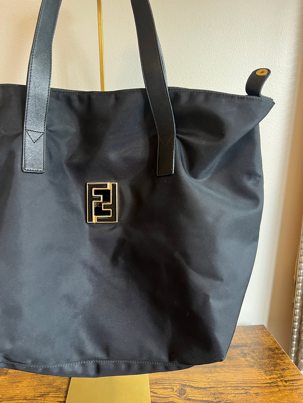 Fendi Black Nylon Tote