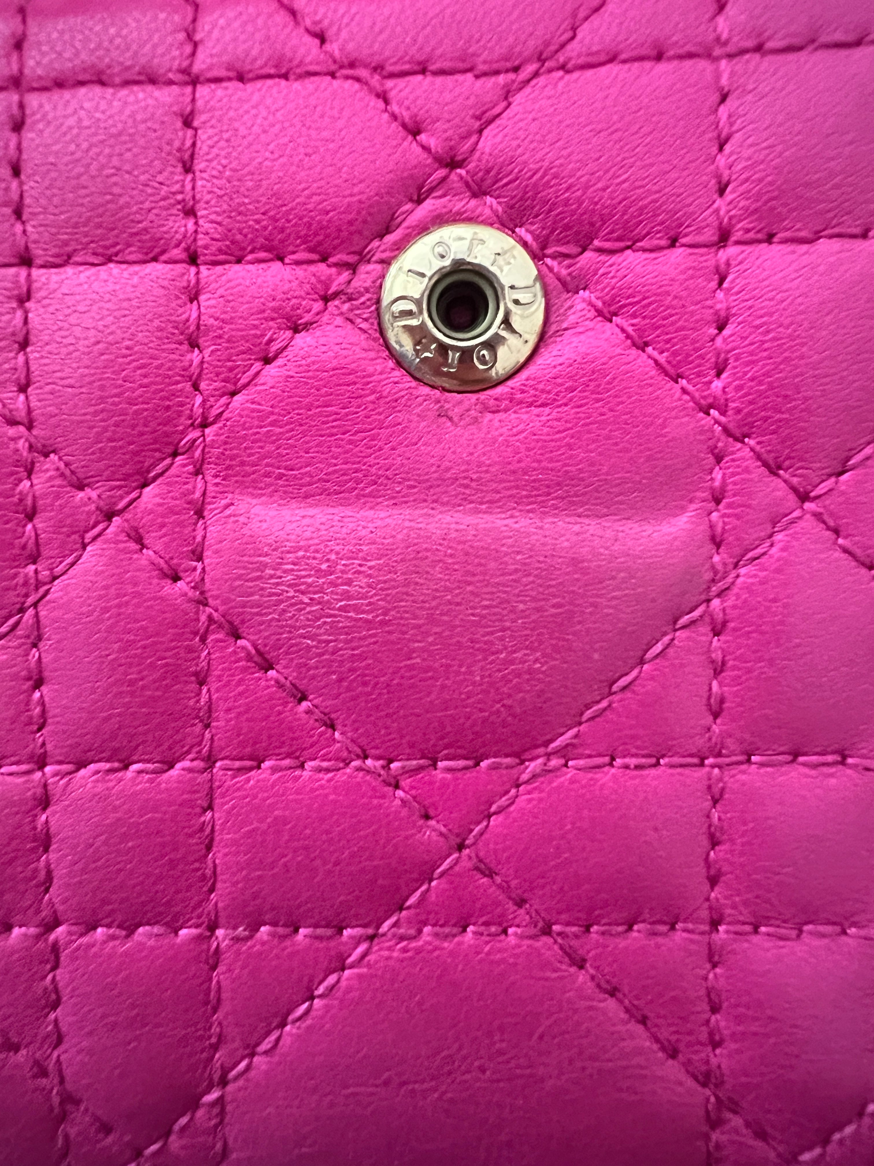Christian Dior Cannage Lambskin Compact Wallet