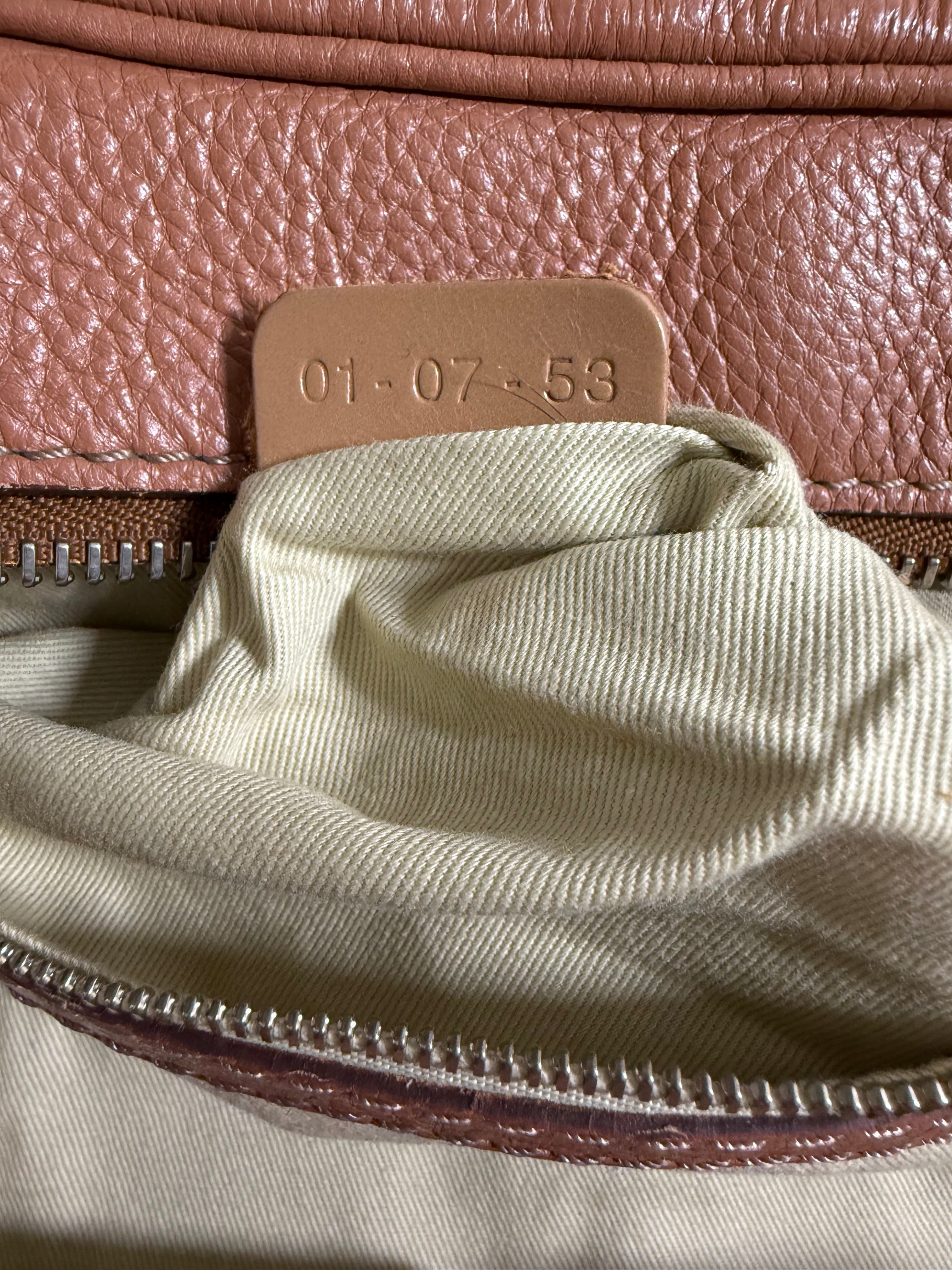 Chloé Paddington Lock Bag in Caramel Pebbled Leather
