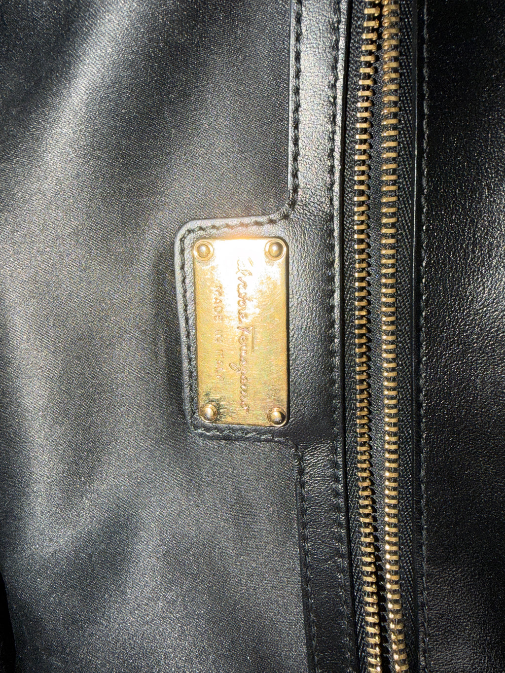 Ferragamo Quilted Leather Chain Shoulder Bag