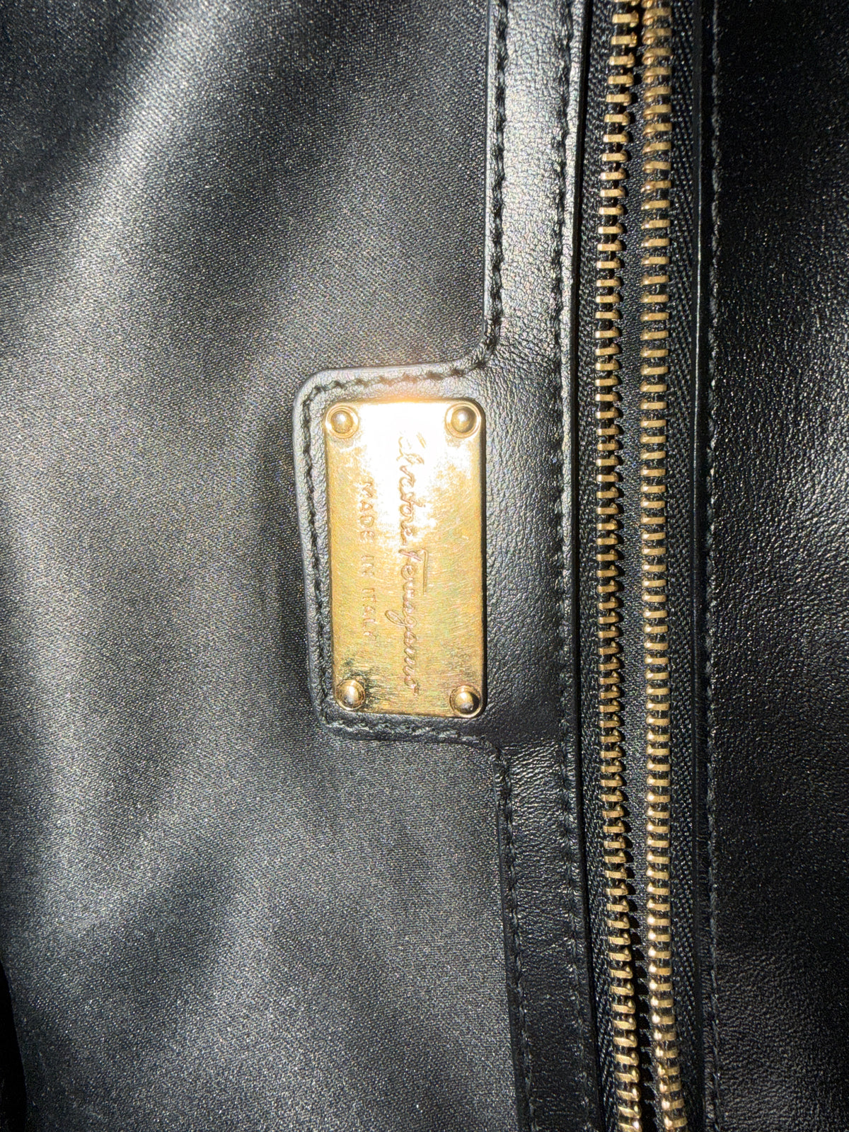 Ferragamo Quilted Leather Chain Shoulder Bag