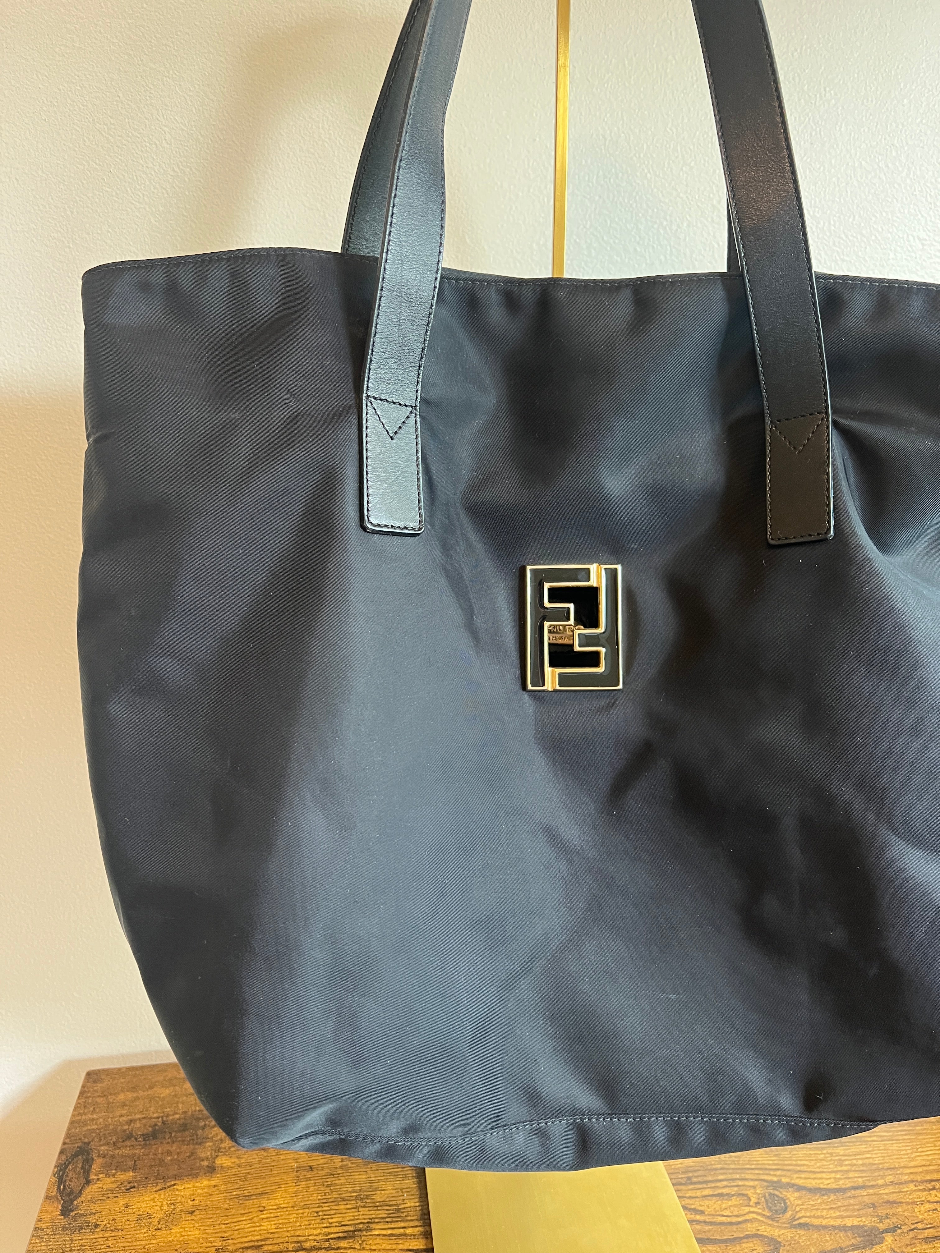 Fendi Black Nylon Tote