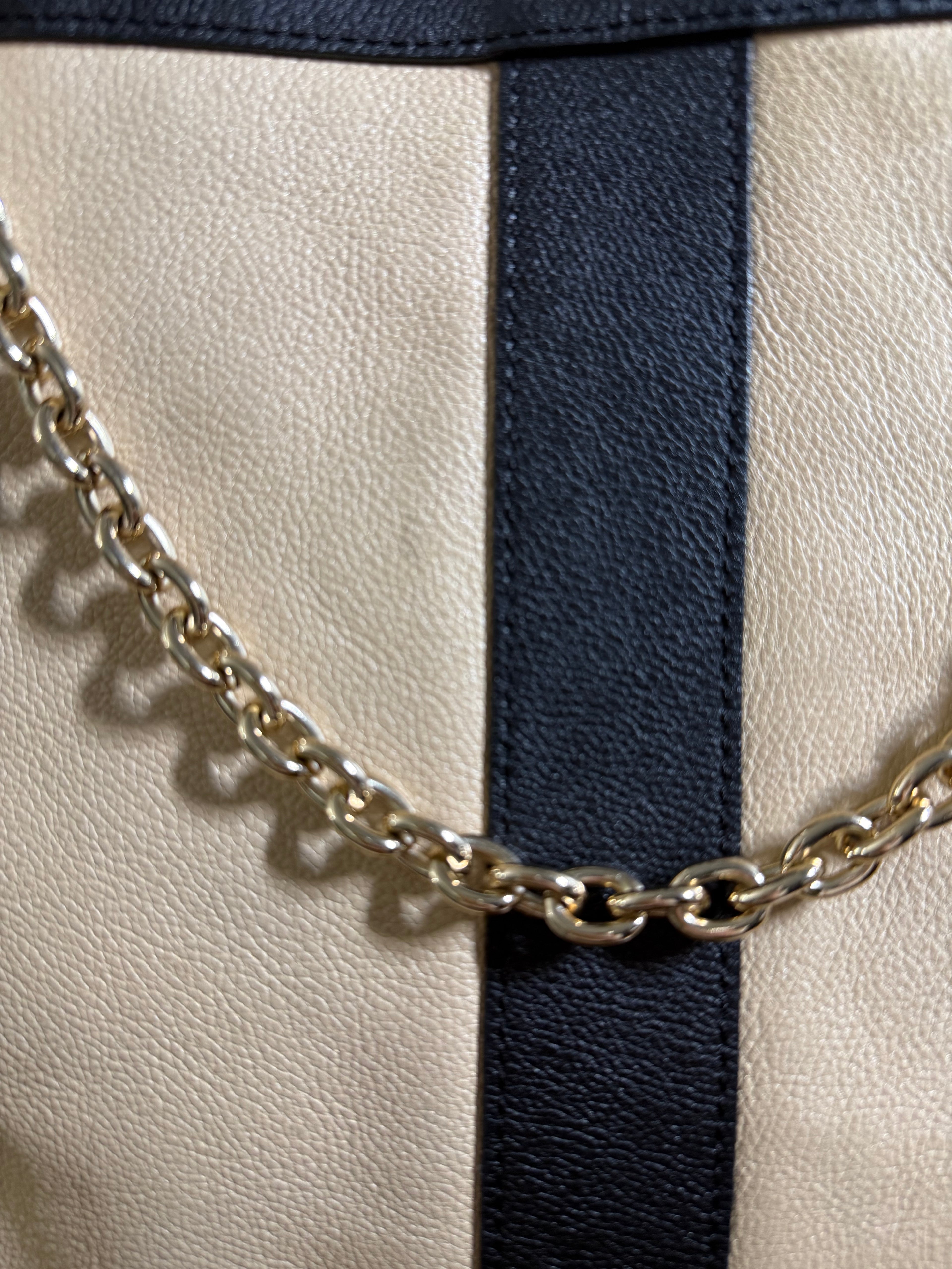 See by Chloe Two-Tone Leather Chain Tote