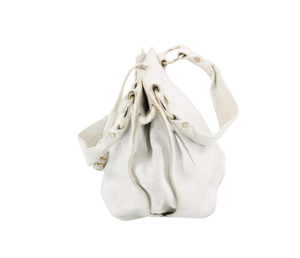Celine Bittersweet Medium Leather Shoulder Bag – White