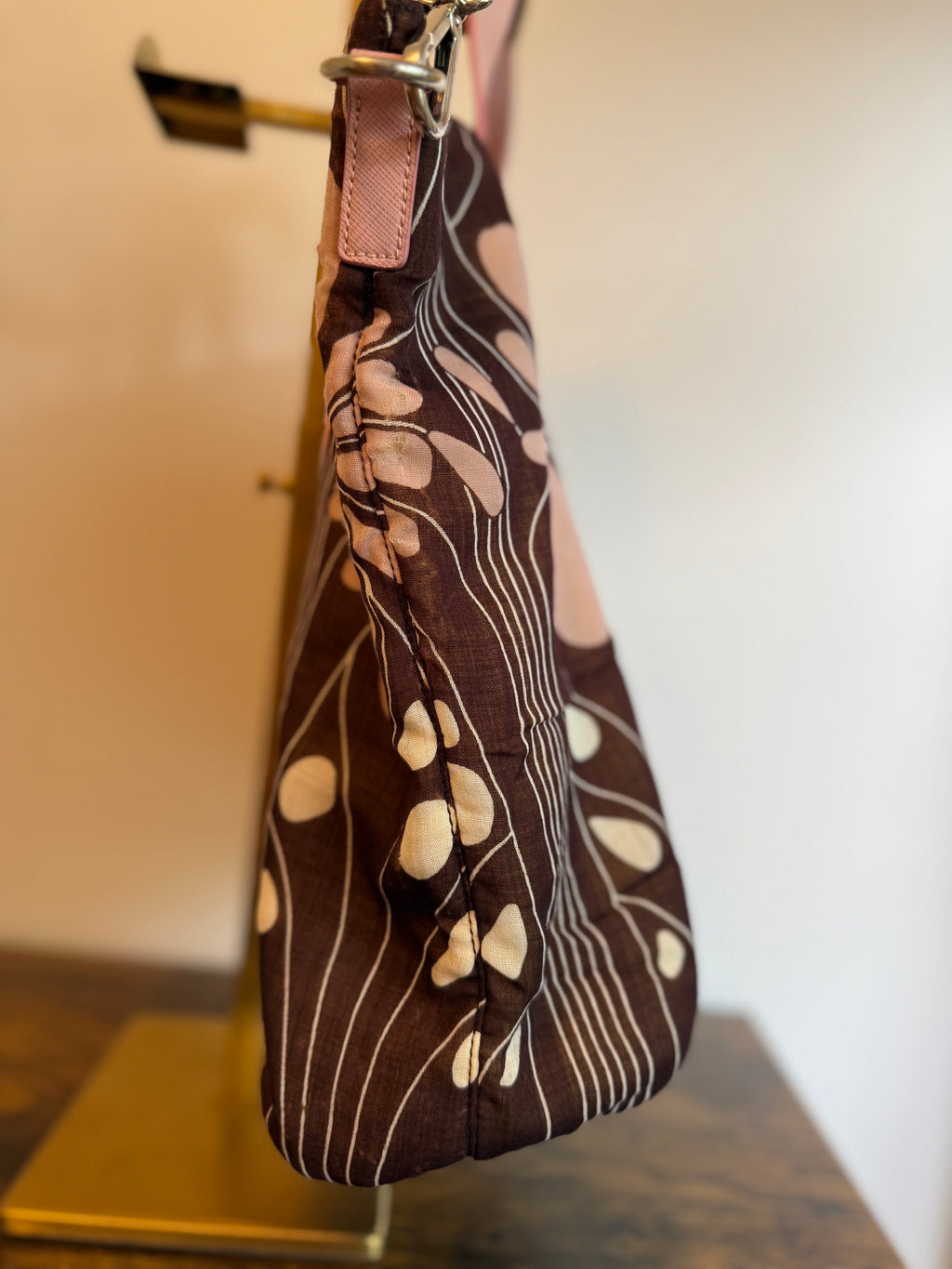 Prada 2WAY Printed Canvas Floral Tote Bag
