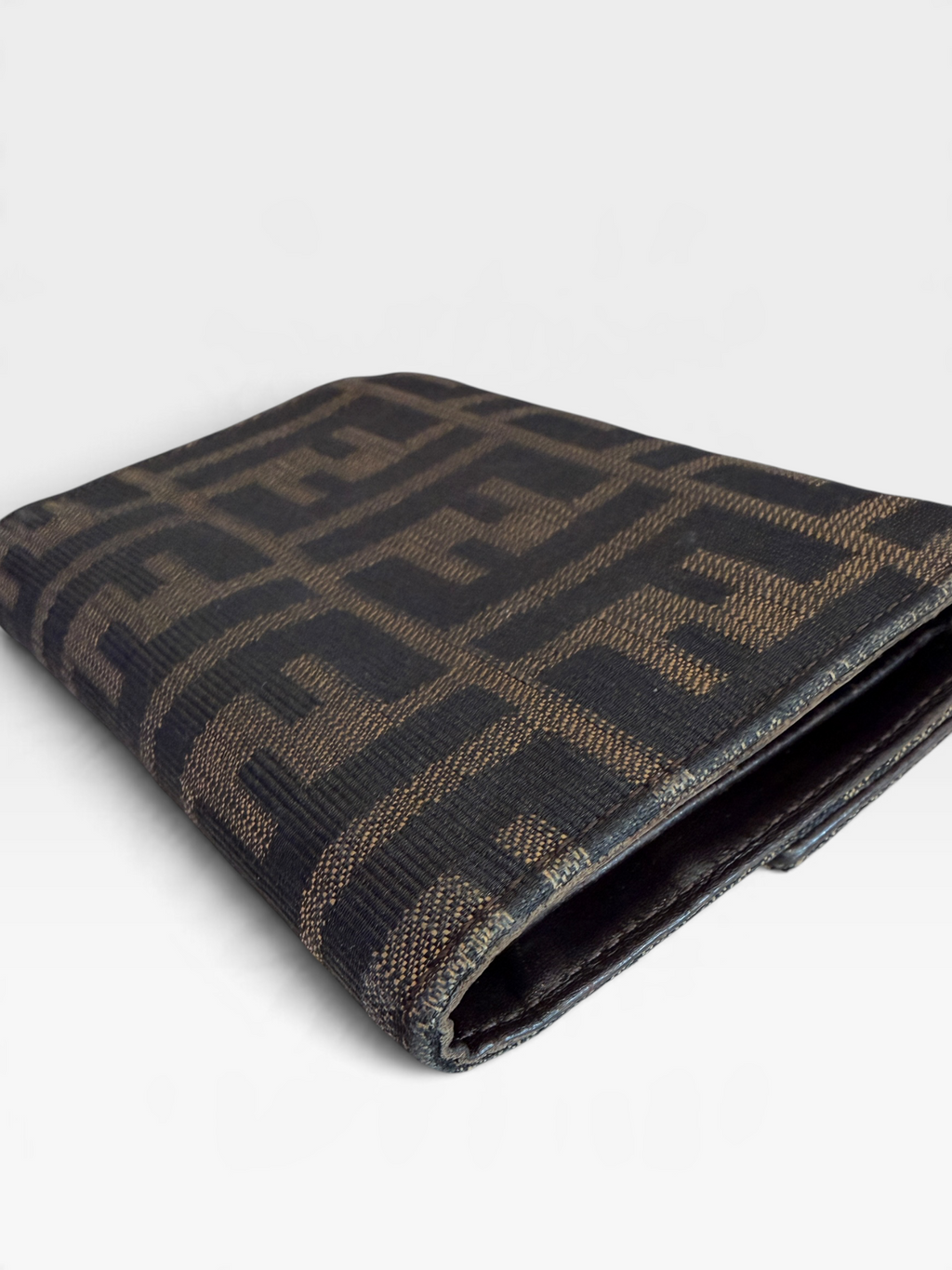 Fendi Brown Zucca Wallet with Box