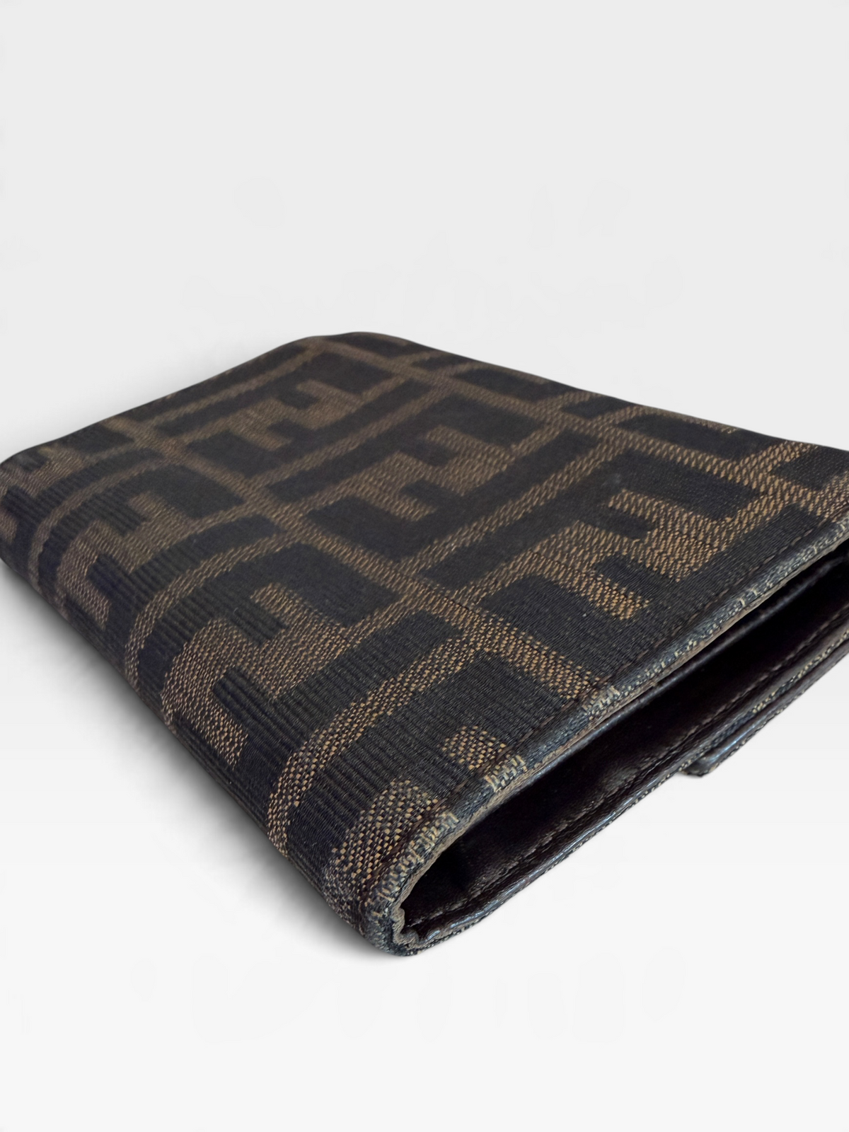 Fendi Brown Zucca Wallet with Box