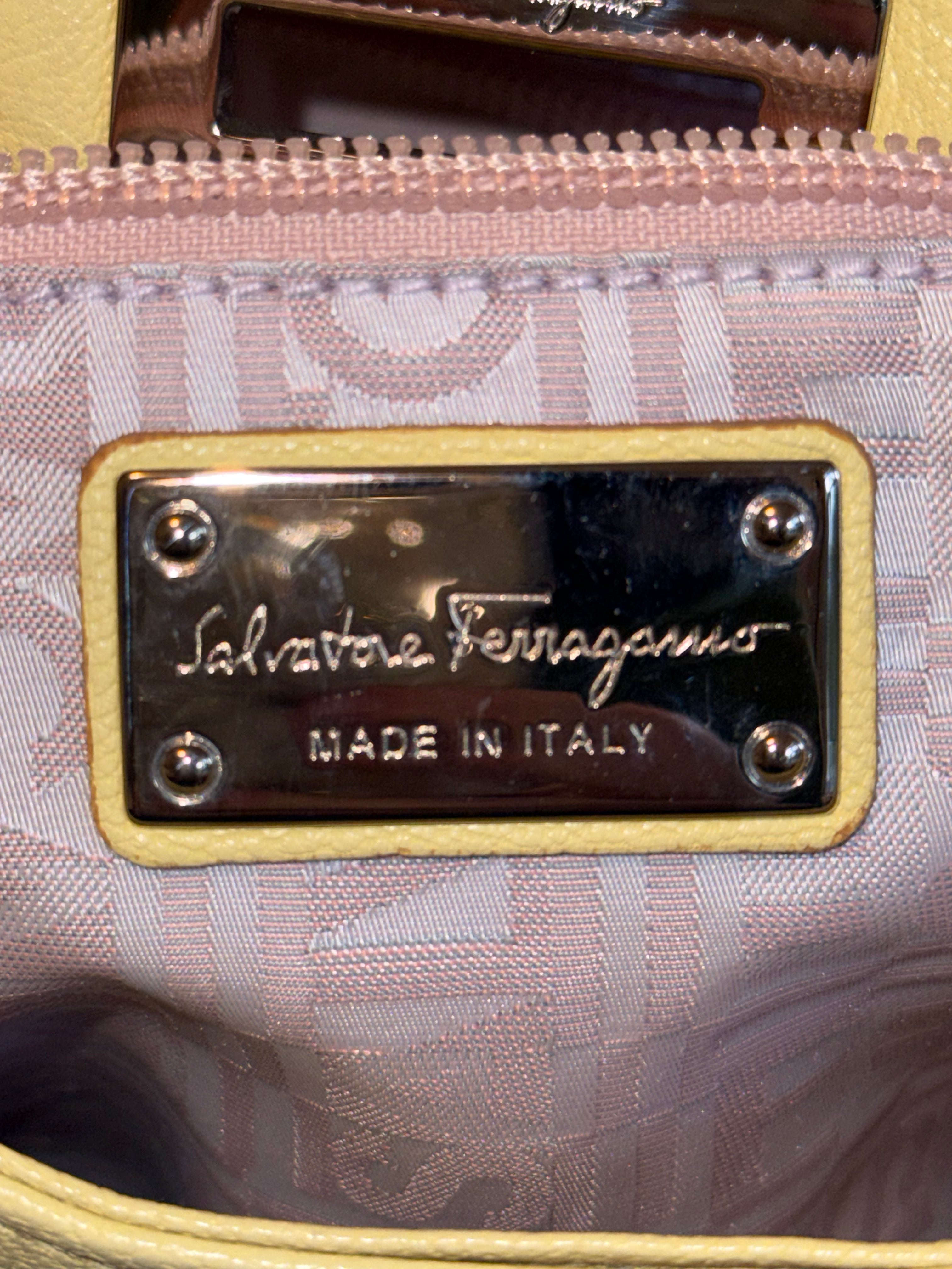 Salvatore Ferragamo Gancini Leather Shoulder Bag