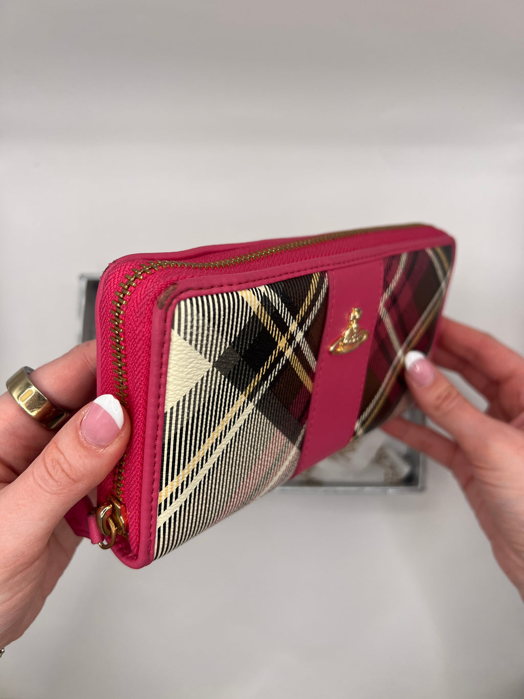 Vivienne Westwood Tartan Zip Around Wallet