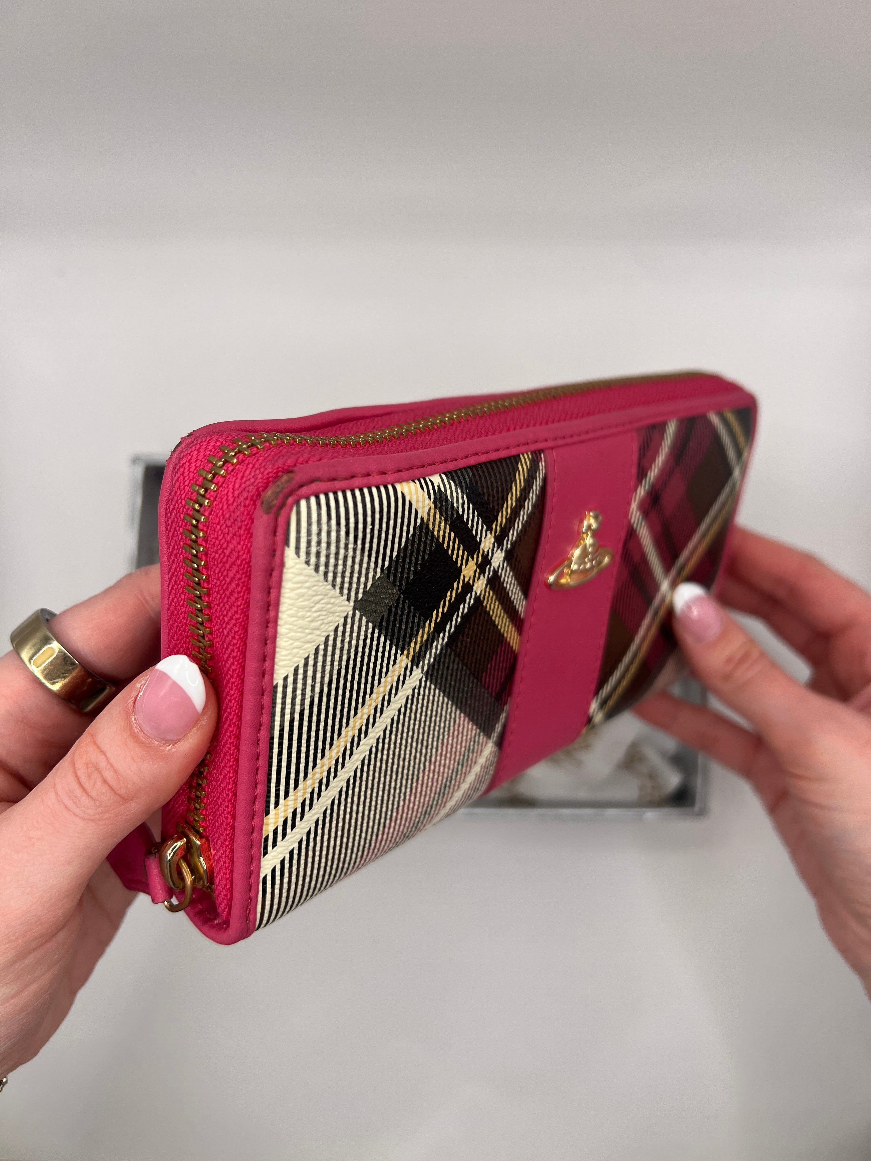 Vivienne Westwood Tartan Zip Around Wallet