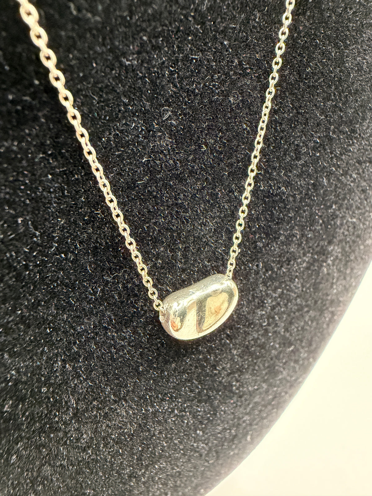 Tiffany & Co. Elsa Peretti Sterling Silver Bean Necklace