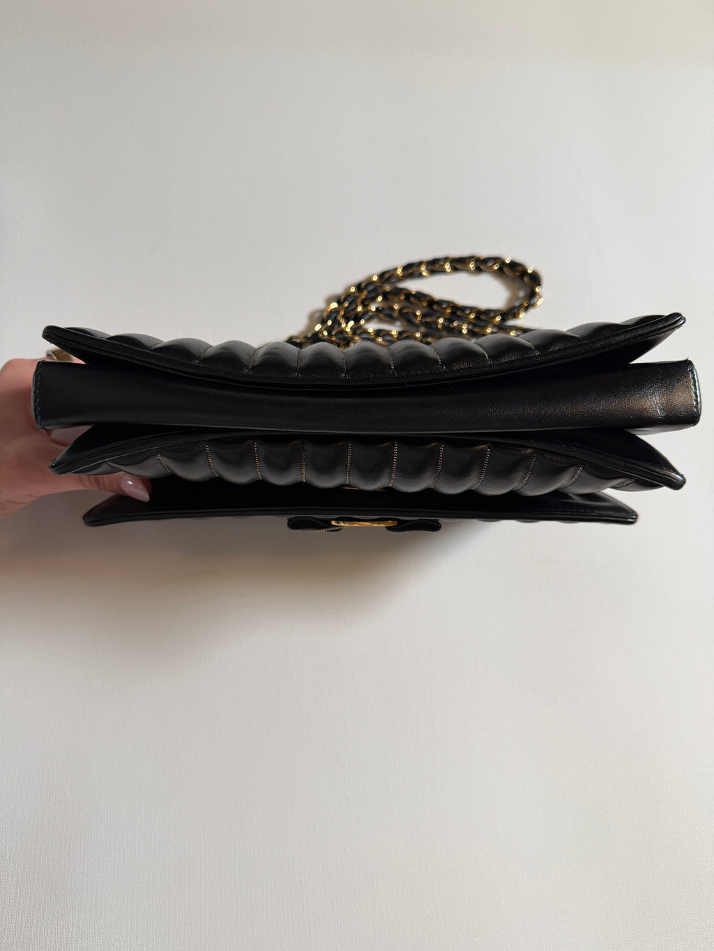 Ferragamo Quilted Leather Chain Shoulder Bag