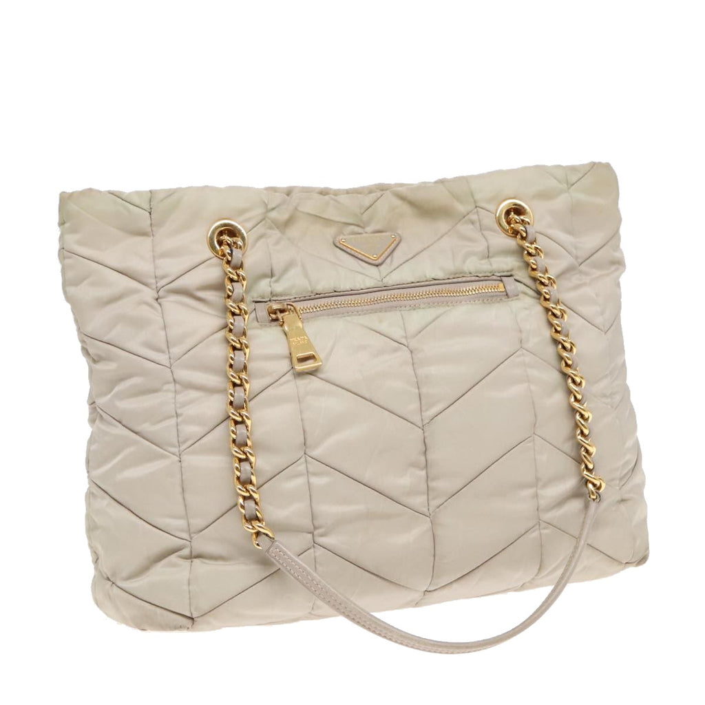 Prada Diagramme Quilted Nylon Chain Tote