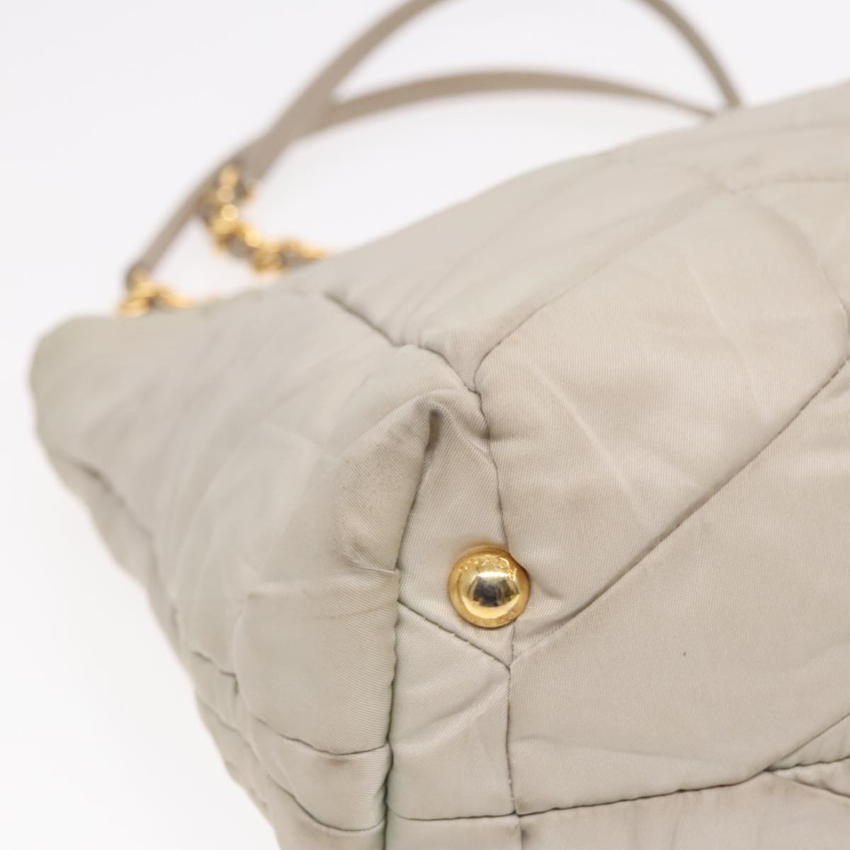 Prada Diagramme Quilted Nylon Chain Tote