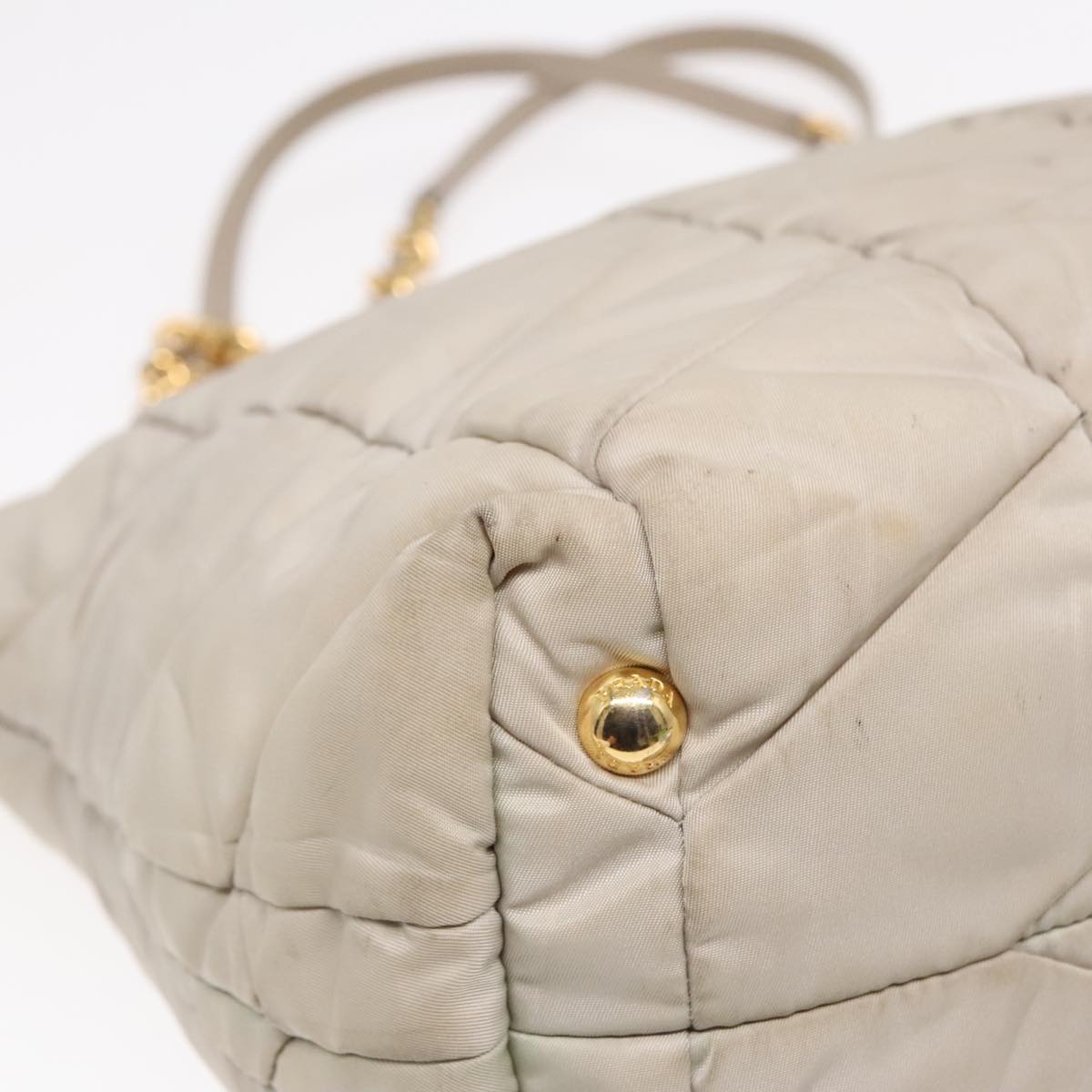 Prada Diagramme Quilted Nylon Chain Tote