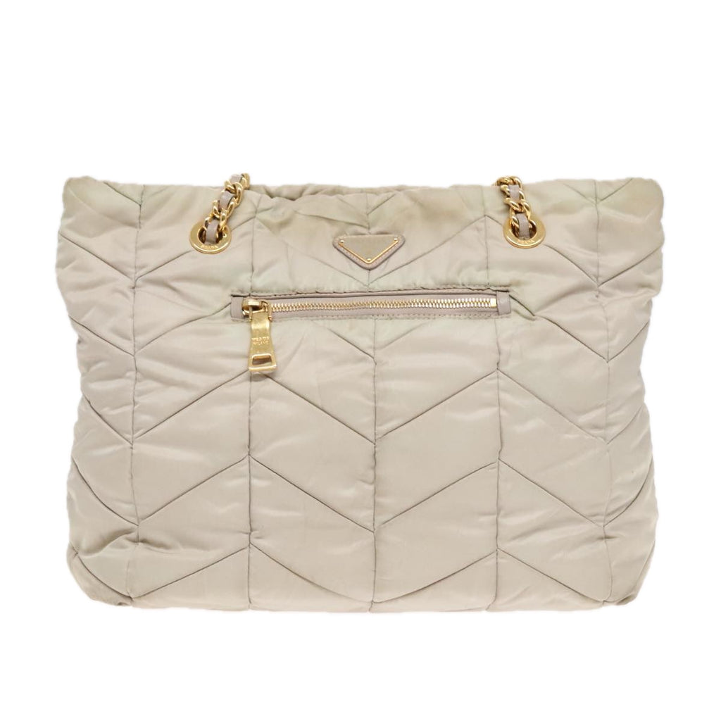Prada Diagramme Quilted Nylon Chain Tote