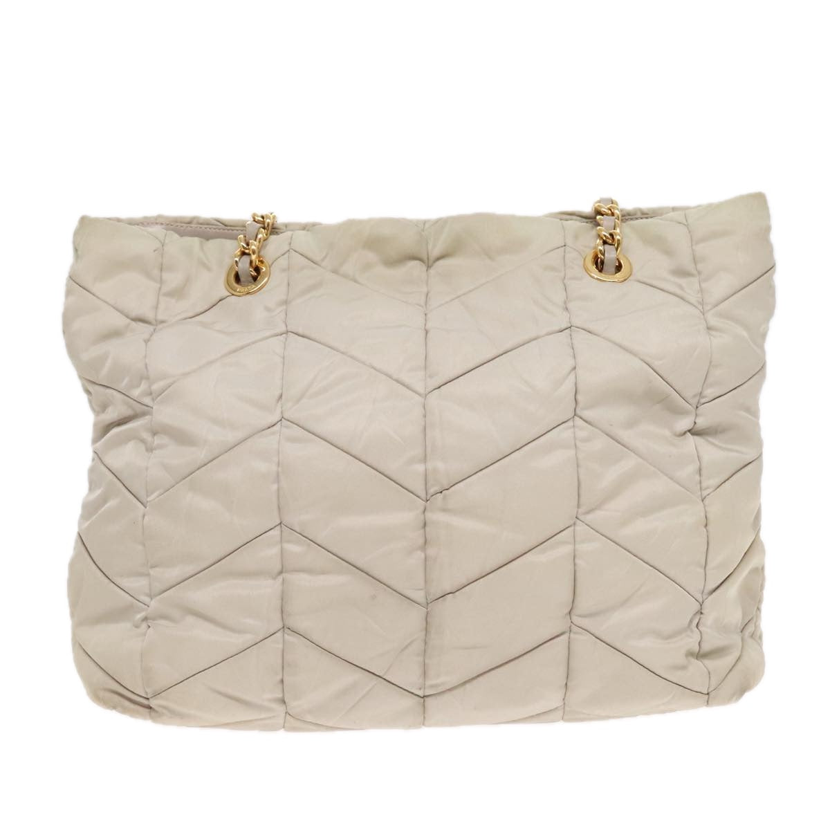 Prada Diagramme Quilted Nylon Chain Tote