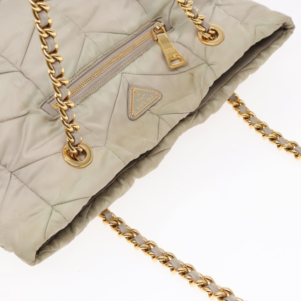 Prada Diagramme Quilted Nylon Chain Tote