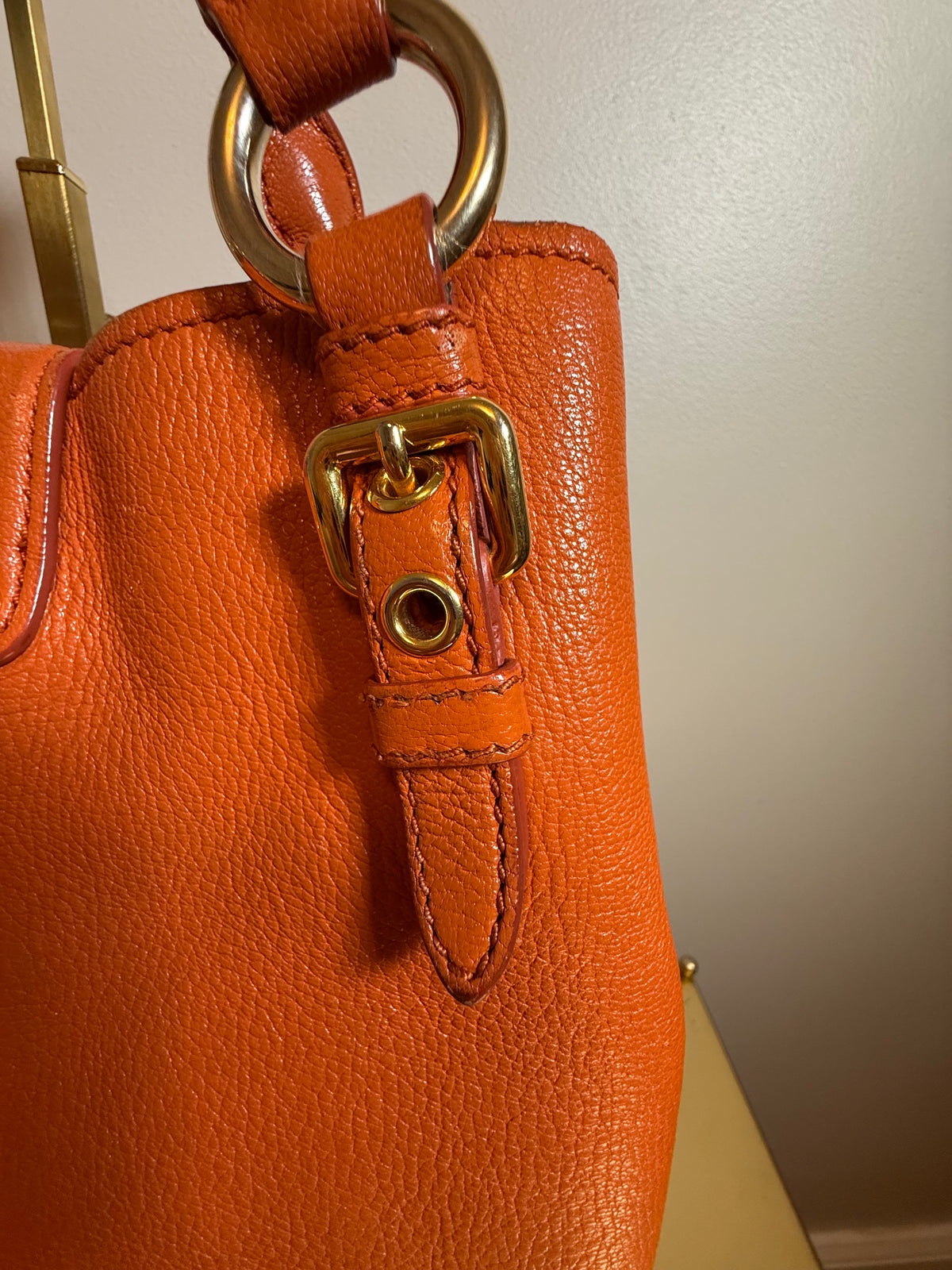 Miu Miu Madras Push-Lock Tote